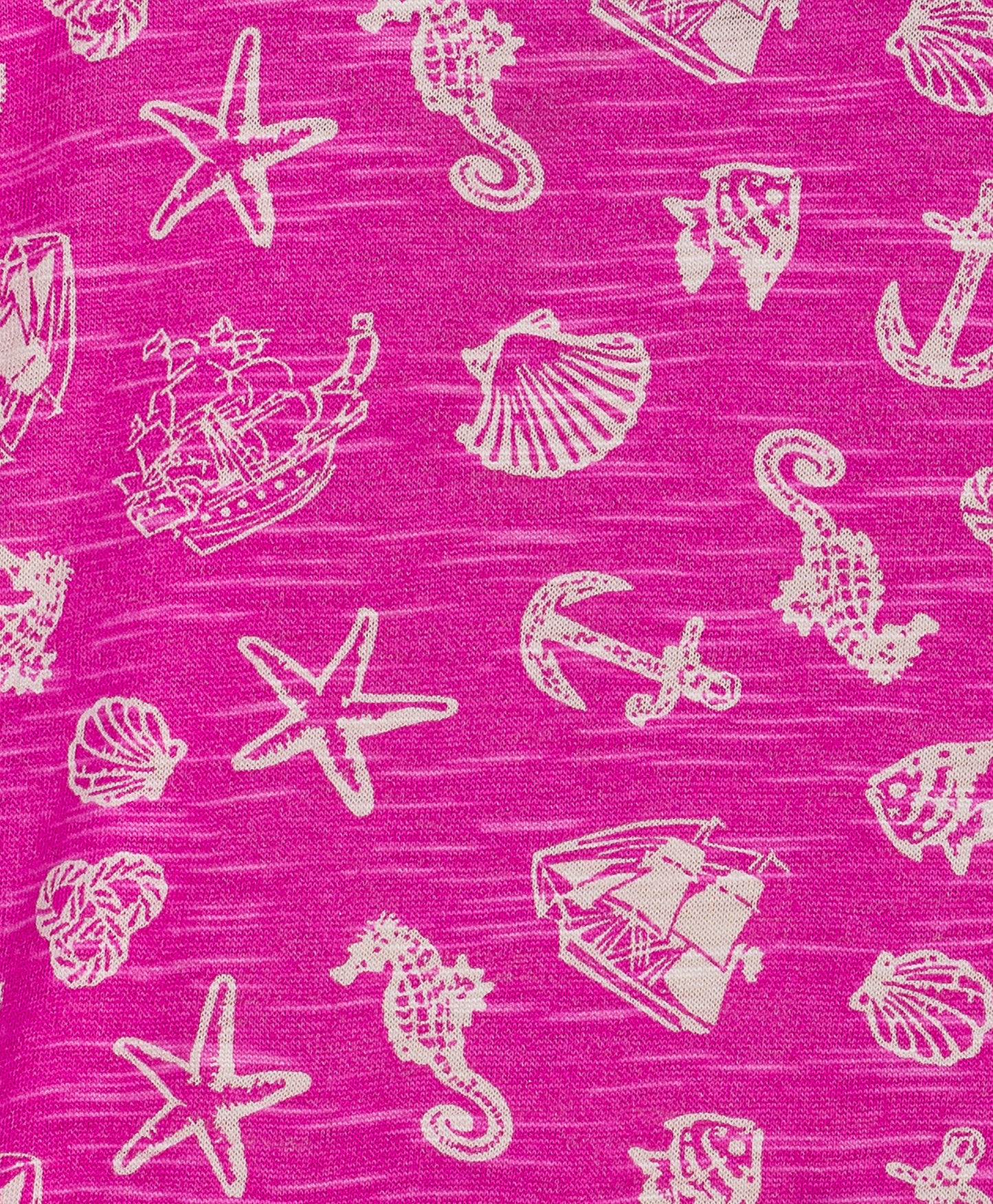 ALL OVER SEA SHELL AND STAR FISH PRINT JERSEY SET