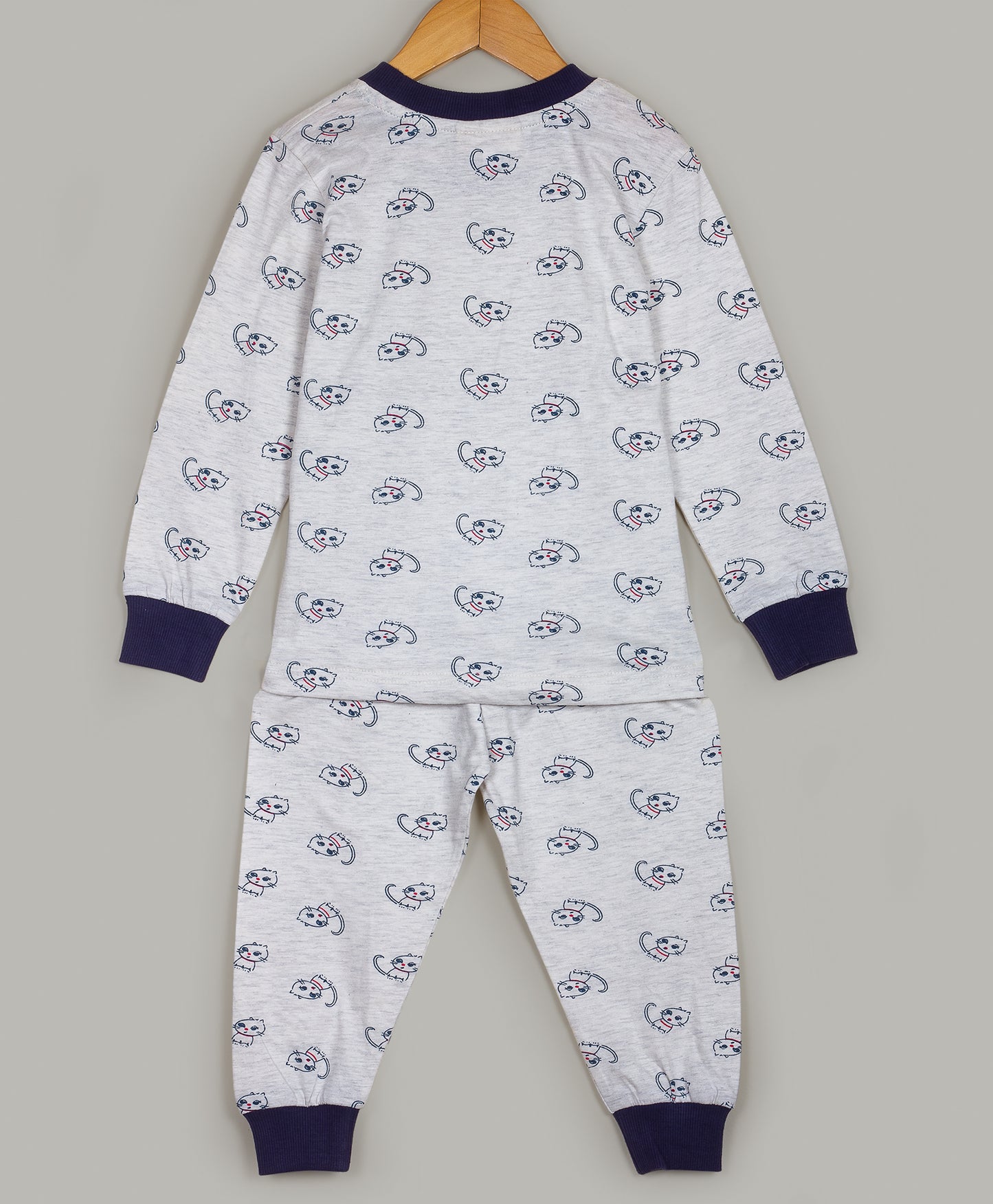 ALL OVER CAT PRINT JERSEY SLEEP SET