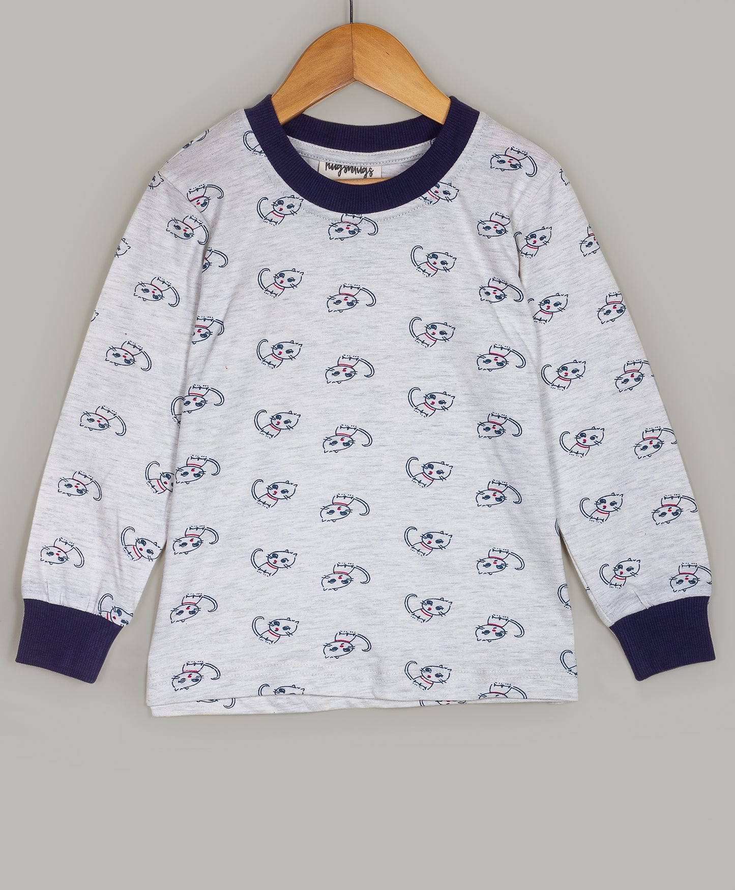 ALL OVER CAT PRINT JERSEY SLEEP SET