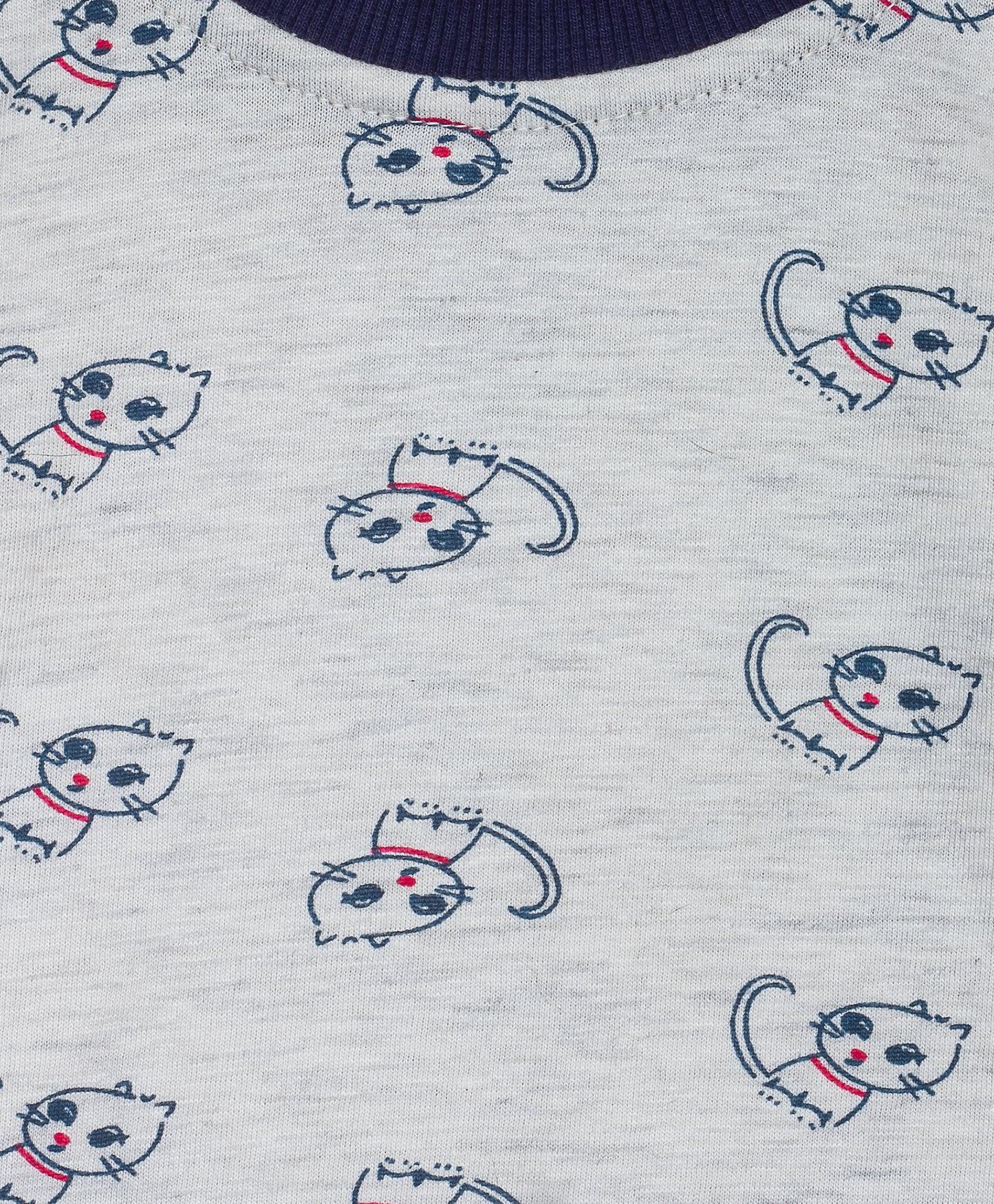 ALL OVER CAT PRINT JERSEY SLEEP SET