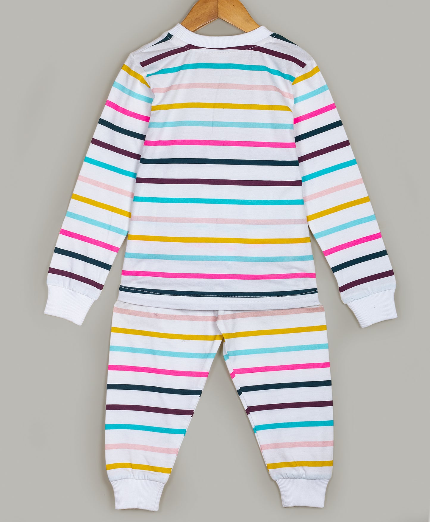 MULTI STRIPE PRINT JERSEY SET