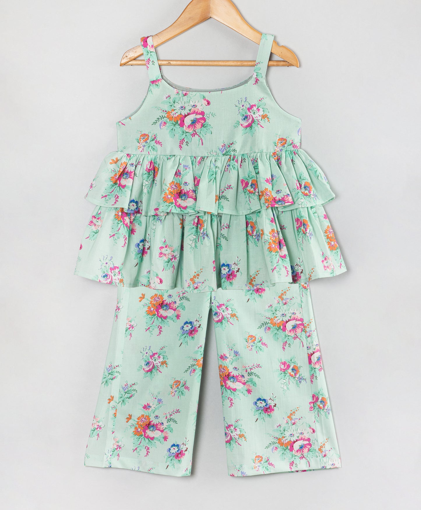 MINT GREEN FLORAL PRINT COORDINATE SET