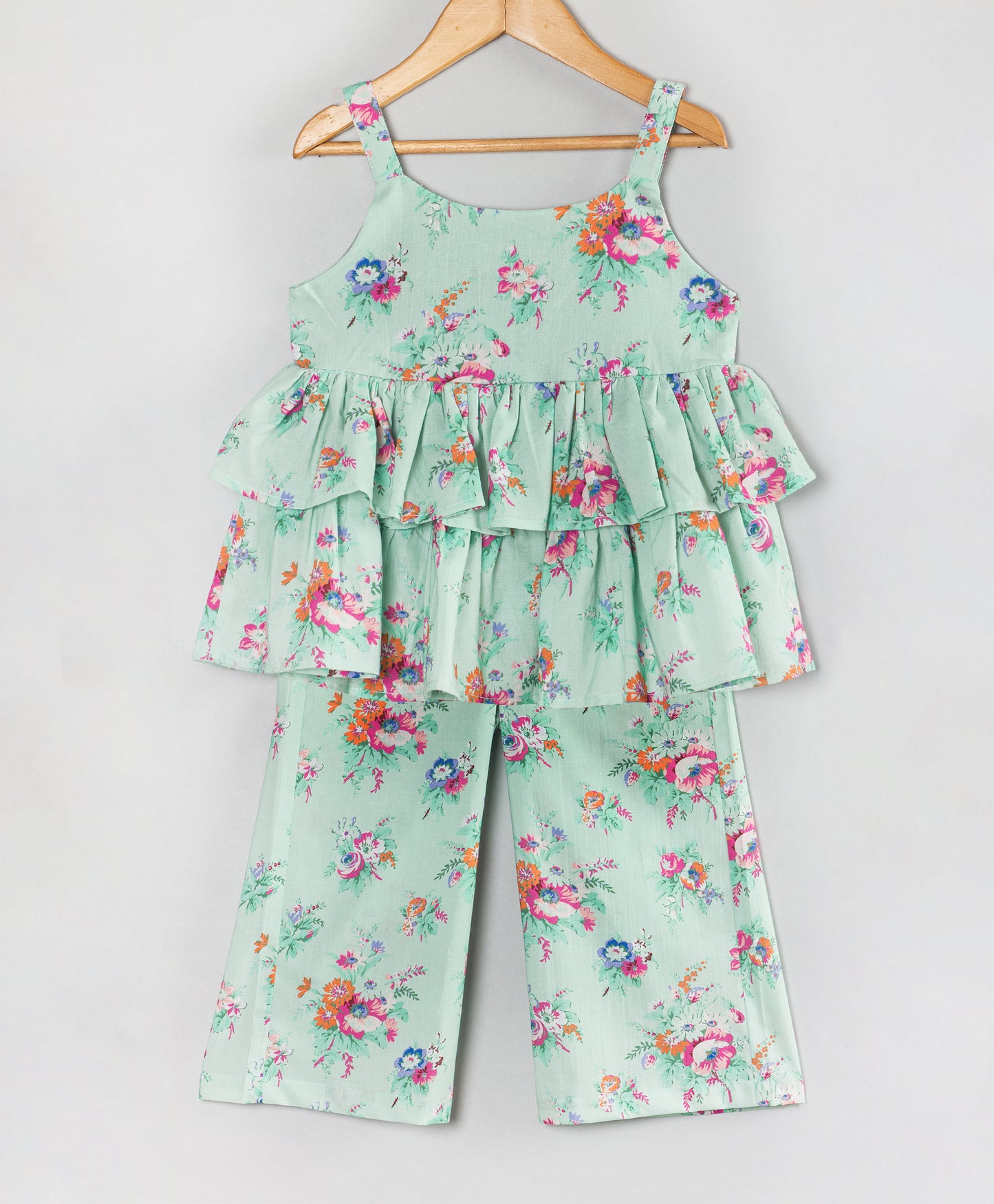 MINT GREEN FLORAL PRINT COORDINATE SET