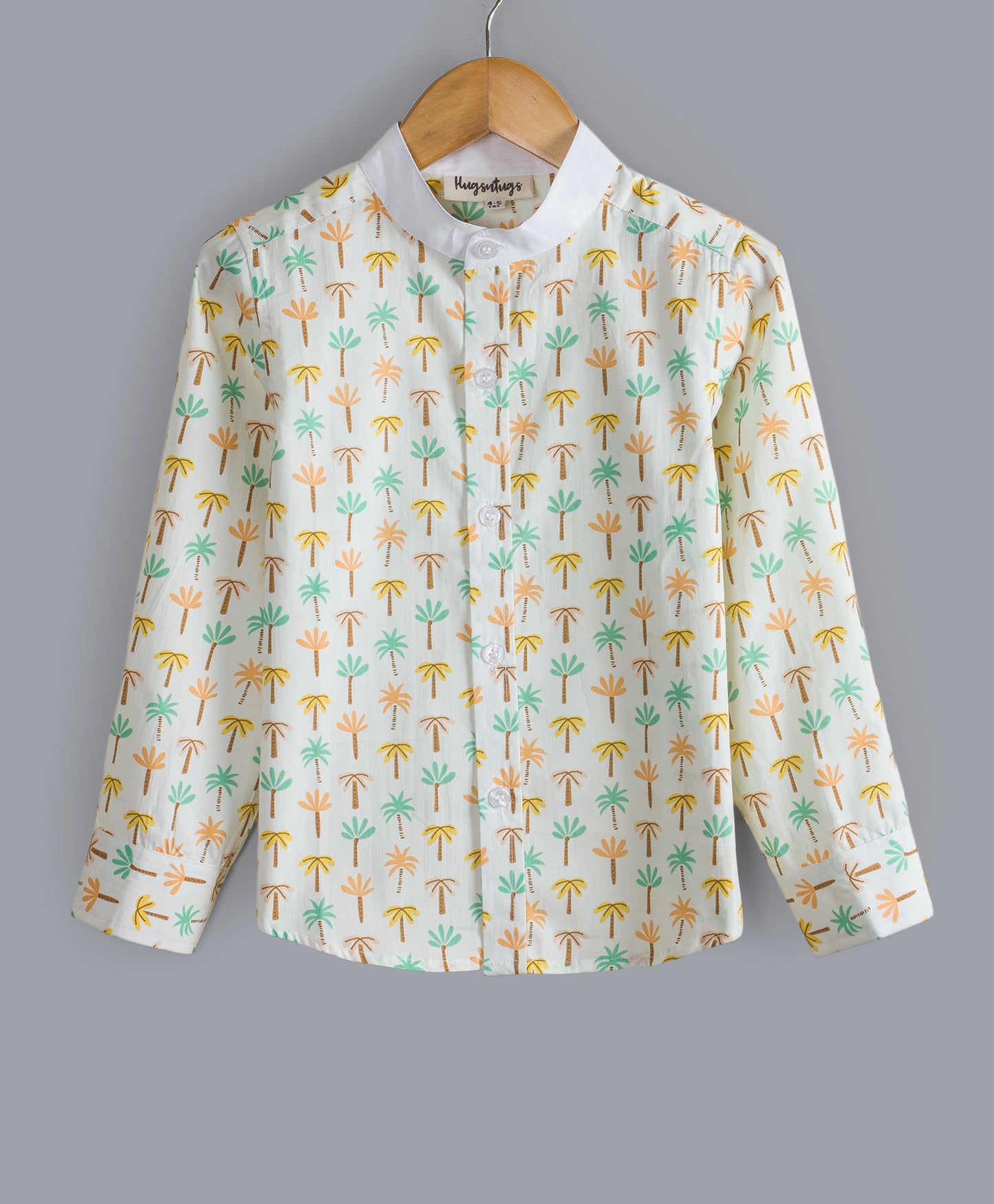 PALM TREE PRINT FULL SLEEVES BOYS SHIRT