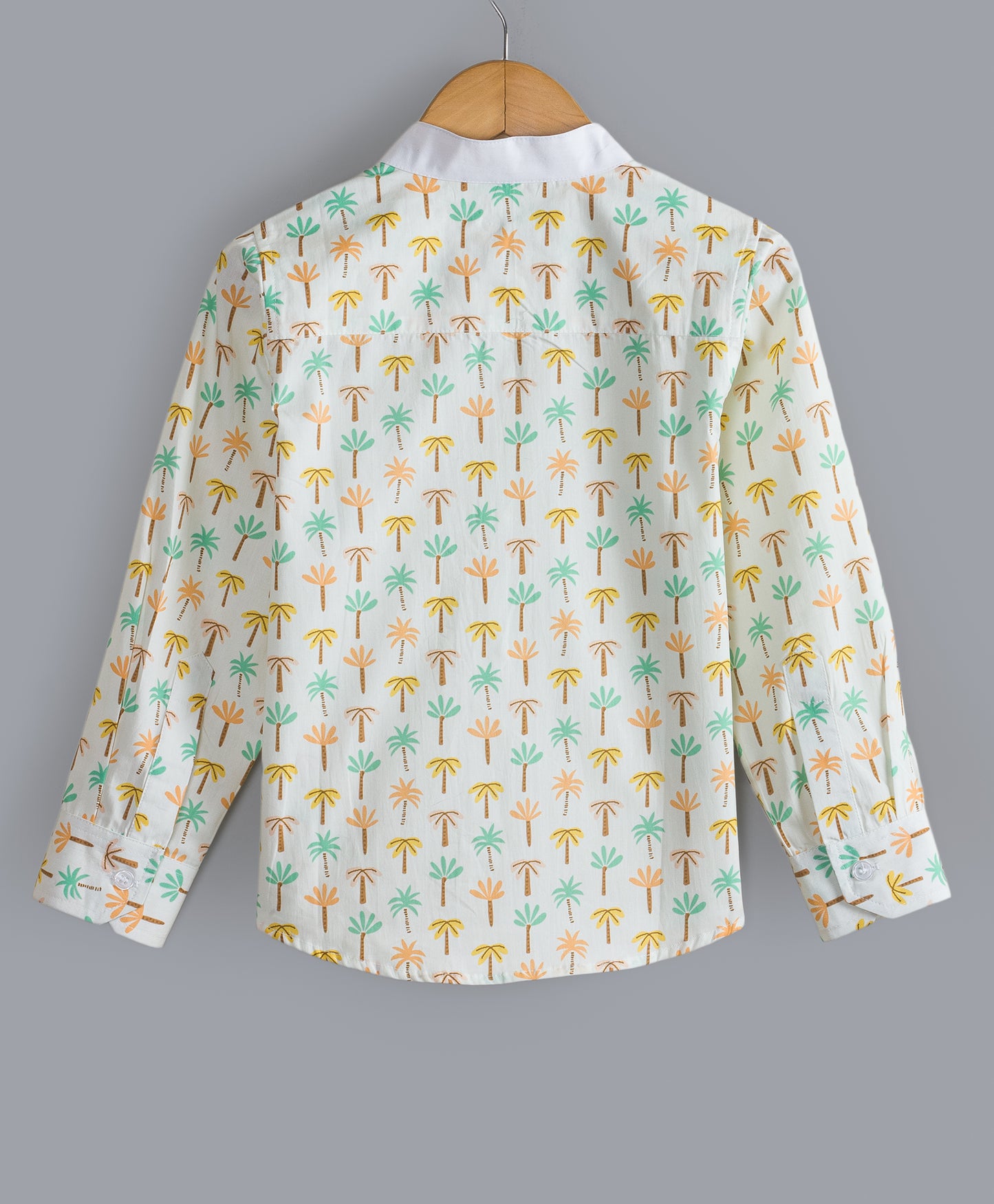 PALM TREE PRINT FULL SLEEVES BOYS SHIRT