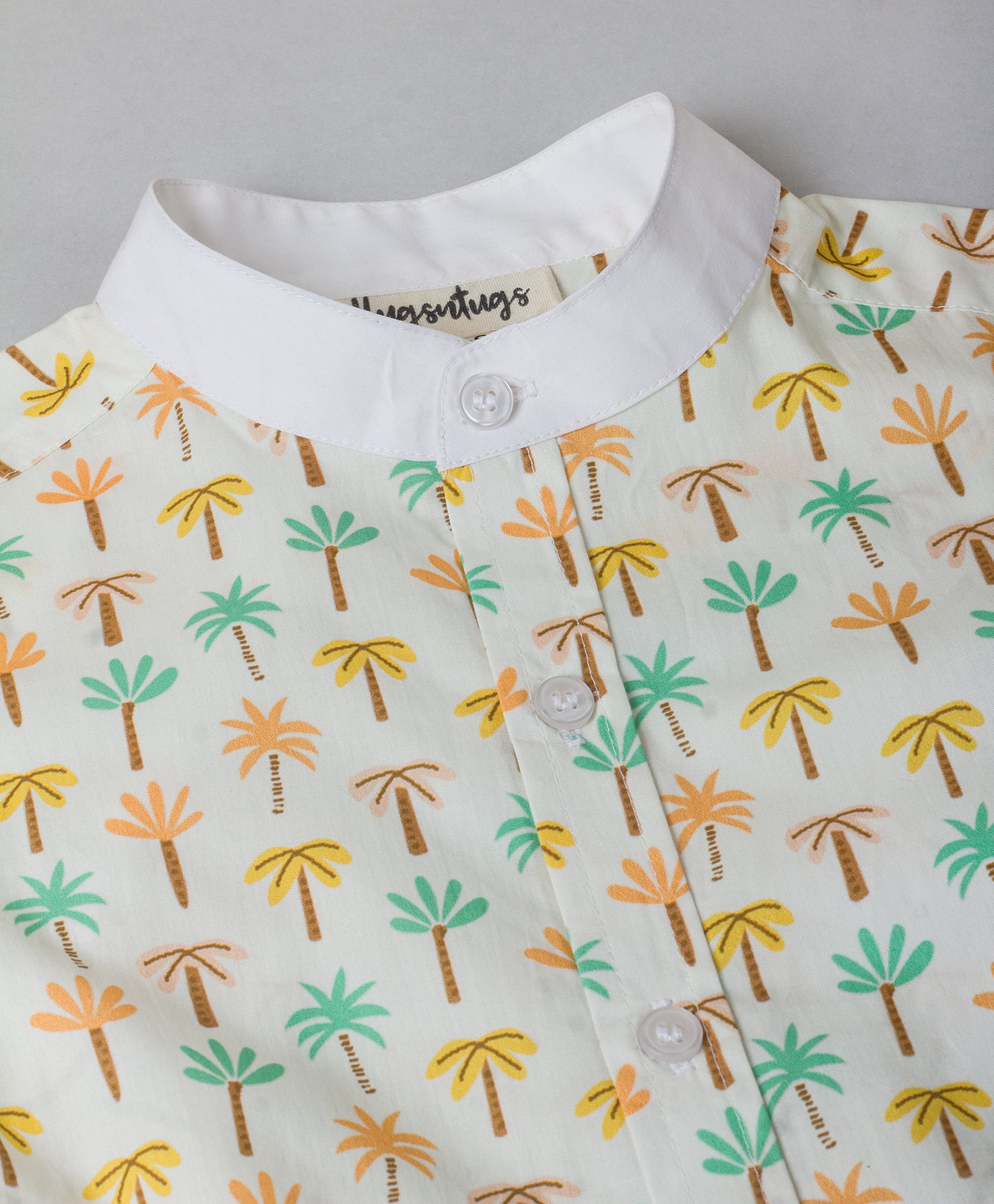 PALM TREE PRINT FULL SLEEVES BOYS SHIRT