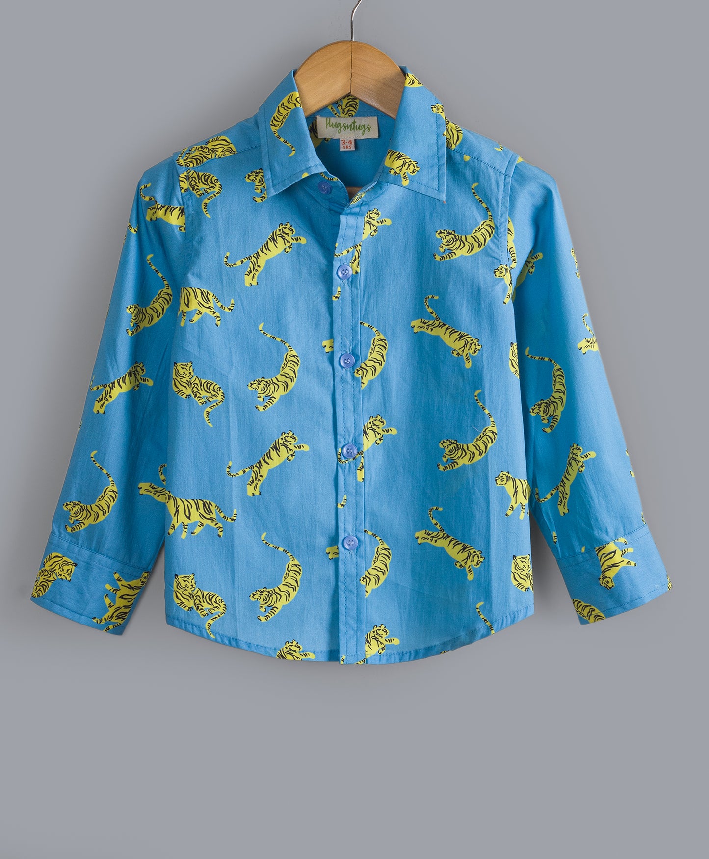 TIGER PRINT FULL SLEEVES BOYS SHIRT