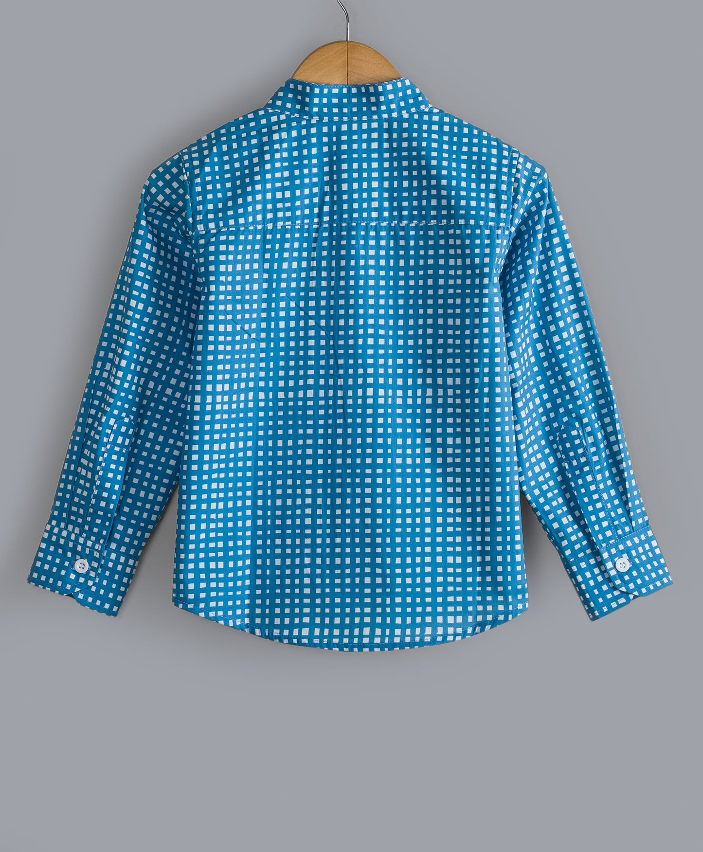 BLUE CHECK PRINT FULL SLEEVE SHIRT