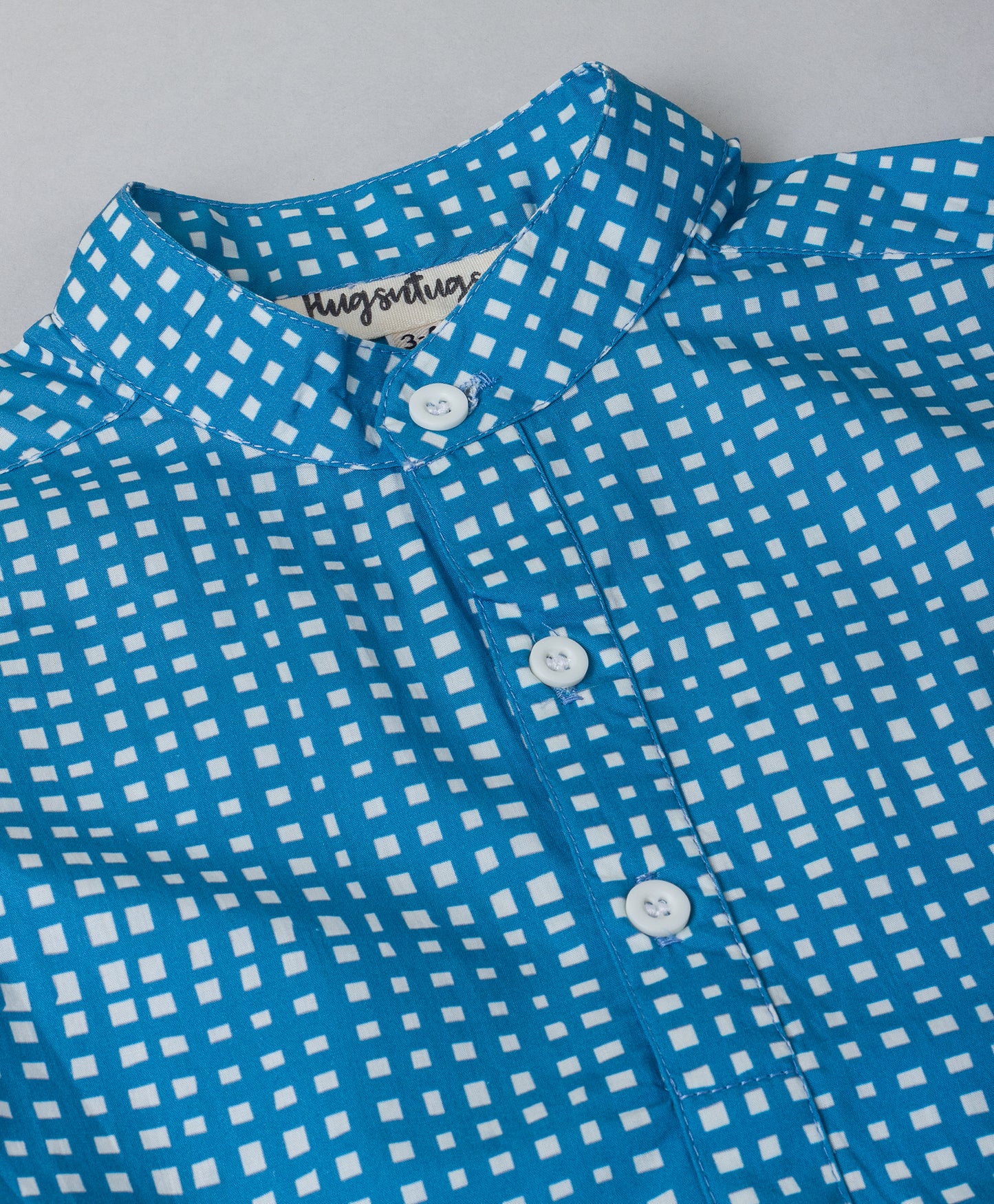 BLUE CHECK PRINT FULL SLEEVE SHIRT