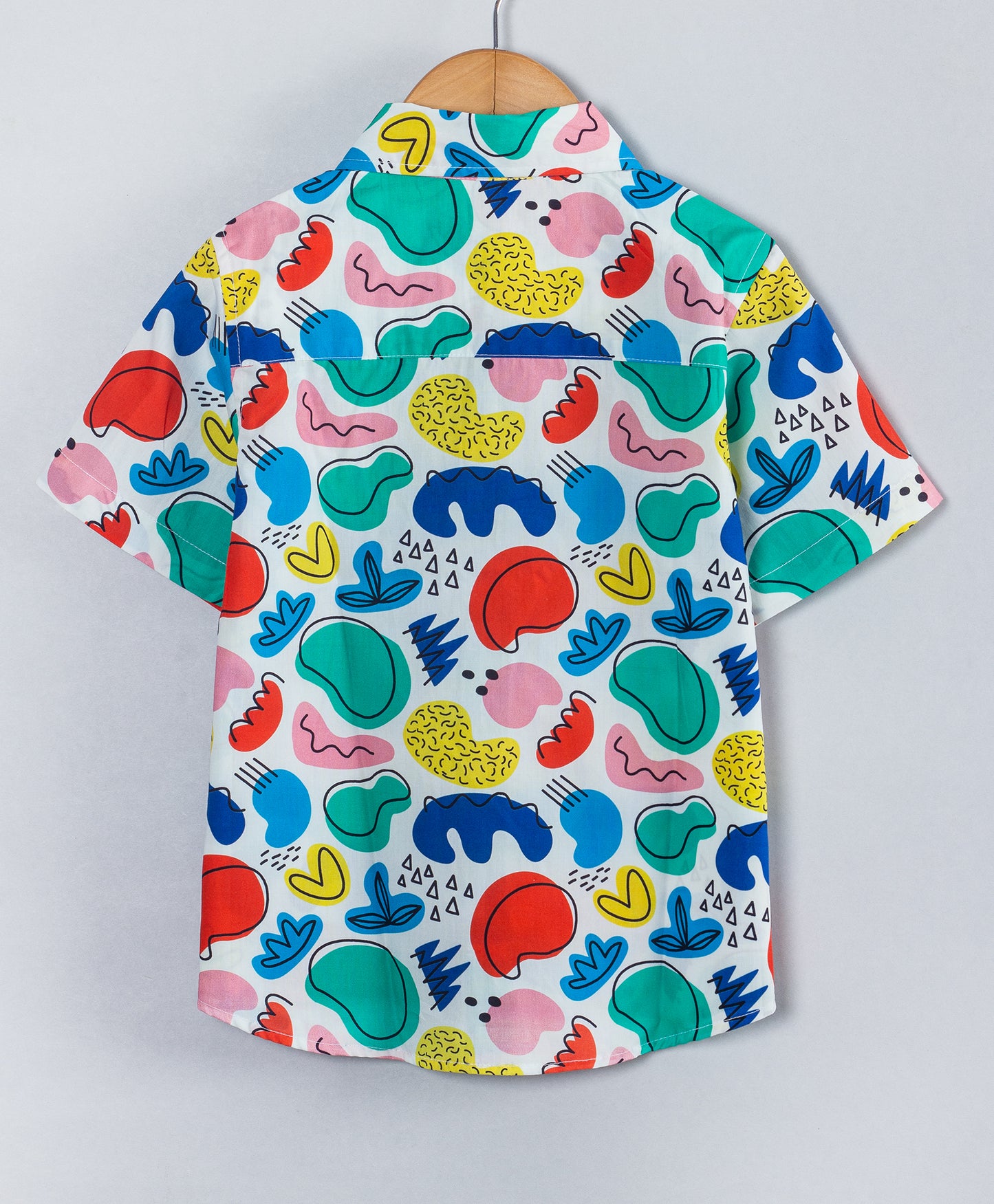 COLORFUL ALL OVER ABSTRACT PRINT SHIRT
