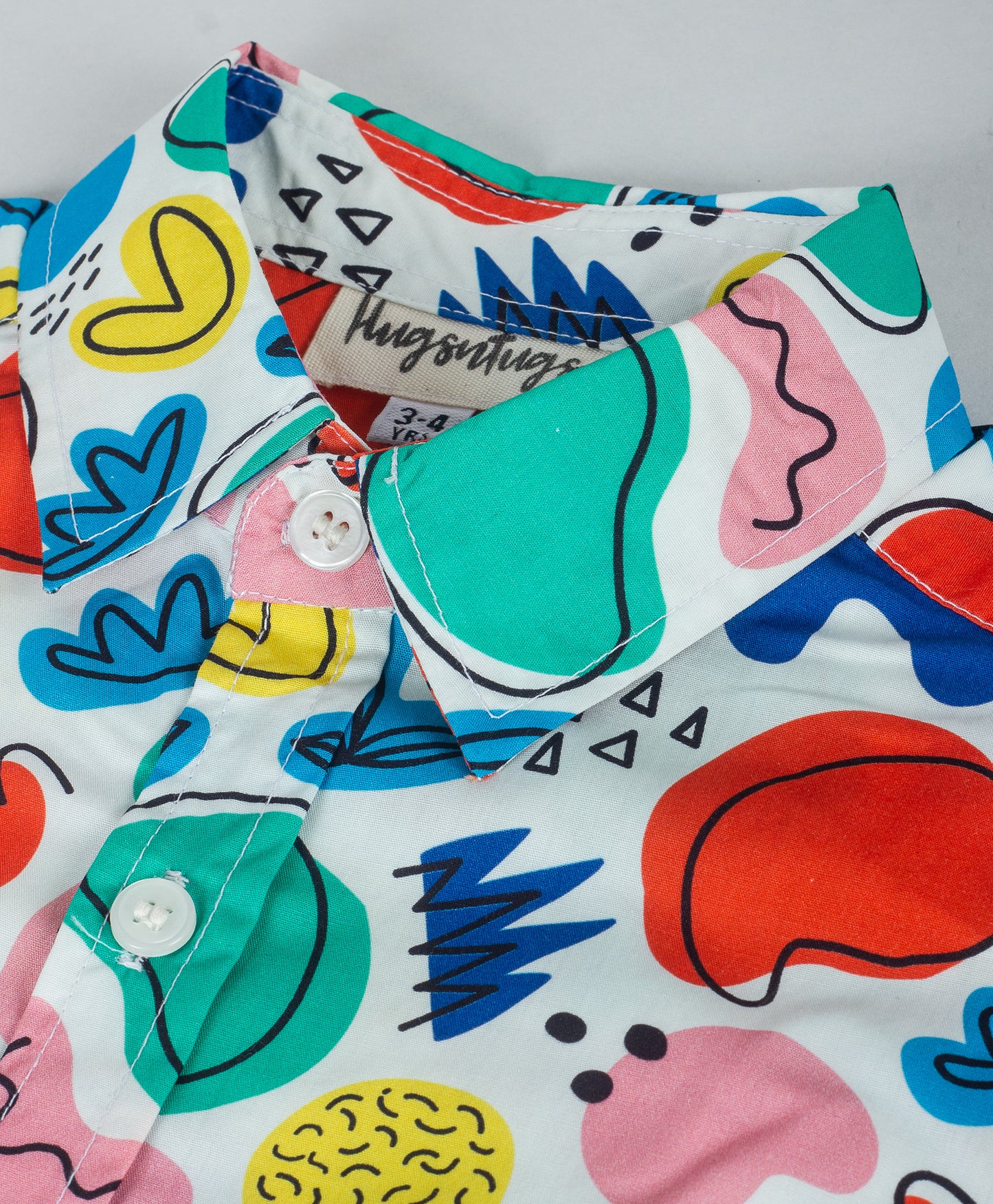 COLORFUL ALL OVER ABSTRACT PRINT SHIRT