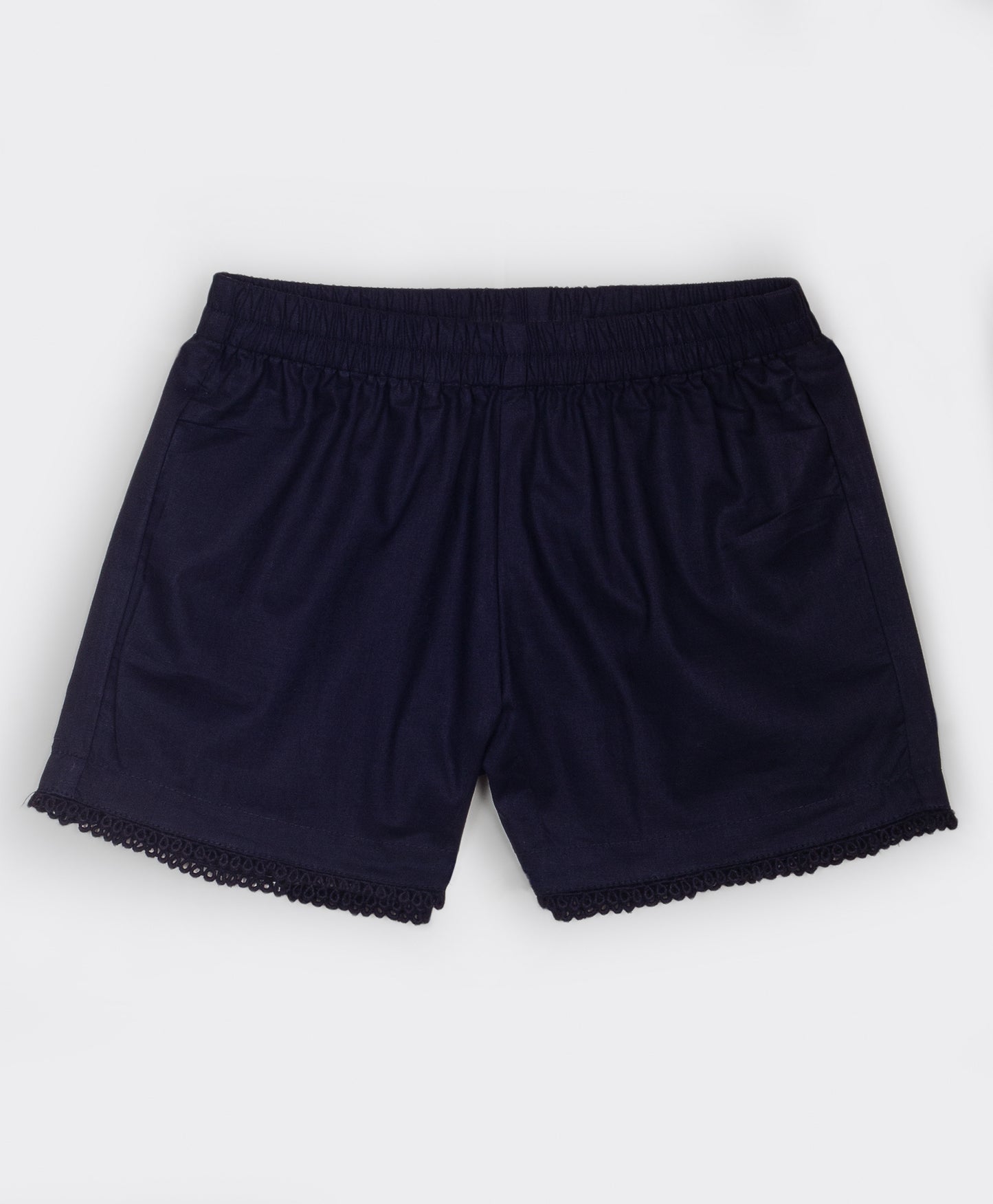Black solid shorts