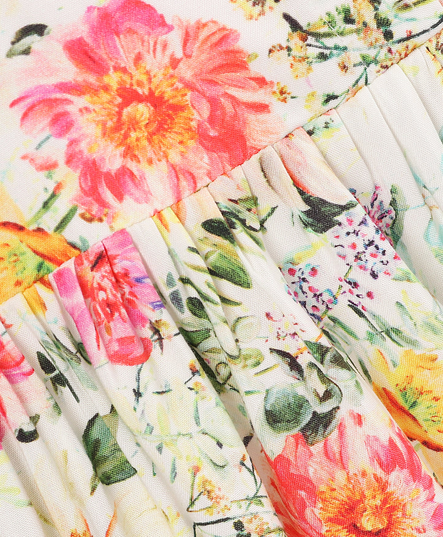 MULTI FLORAL FULL SLEEVES TOP WITH ROUND NECK