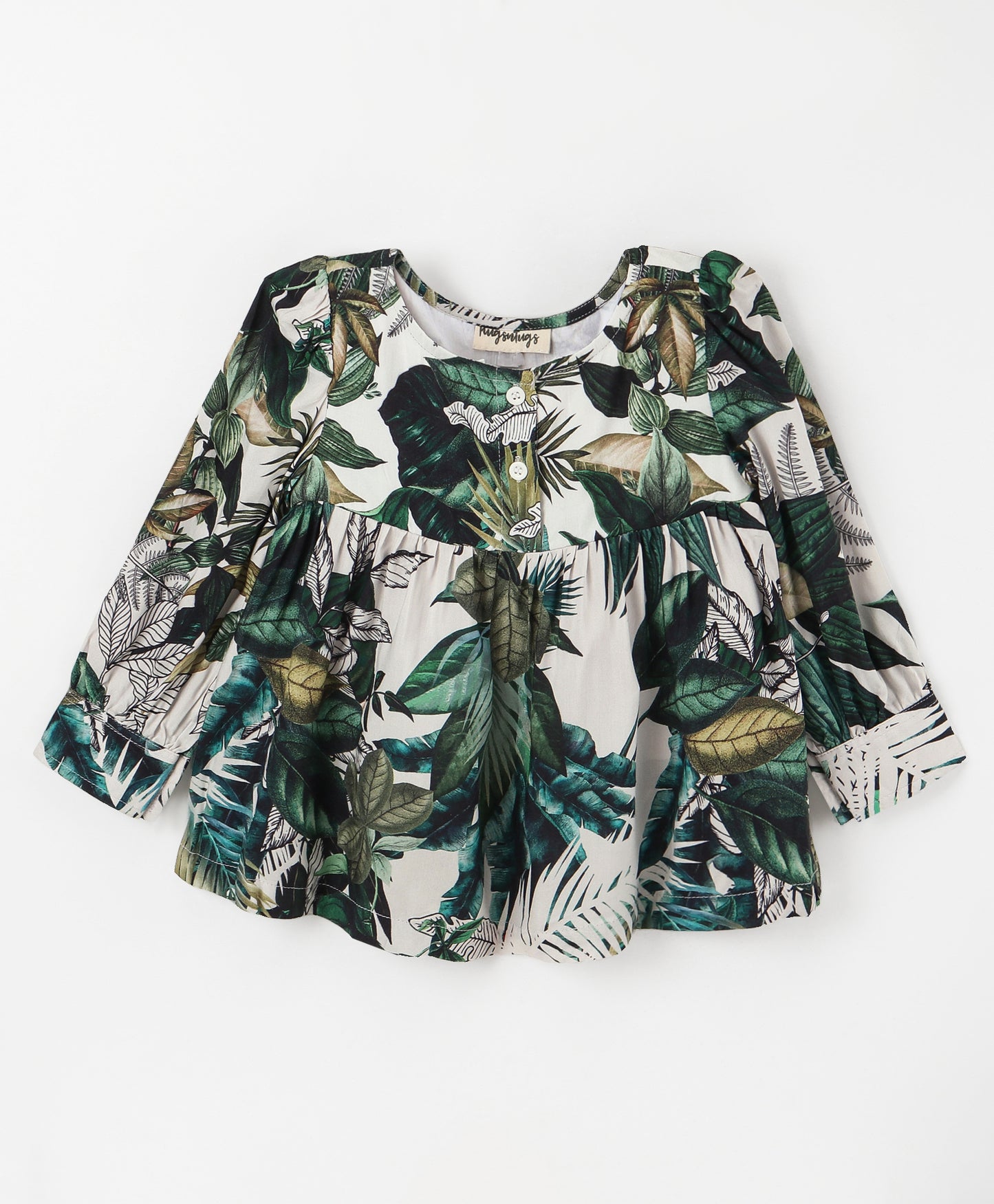 ALL OVER LEAF PRINT TOP