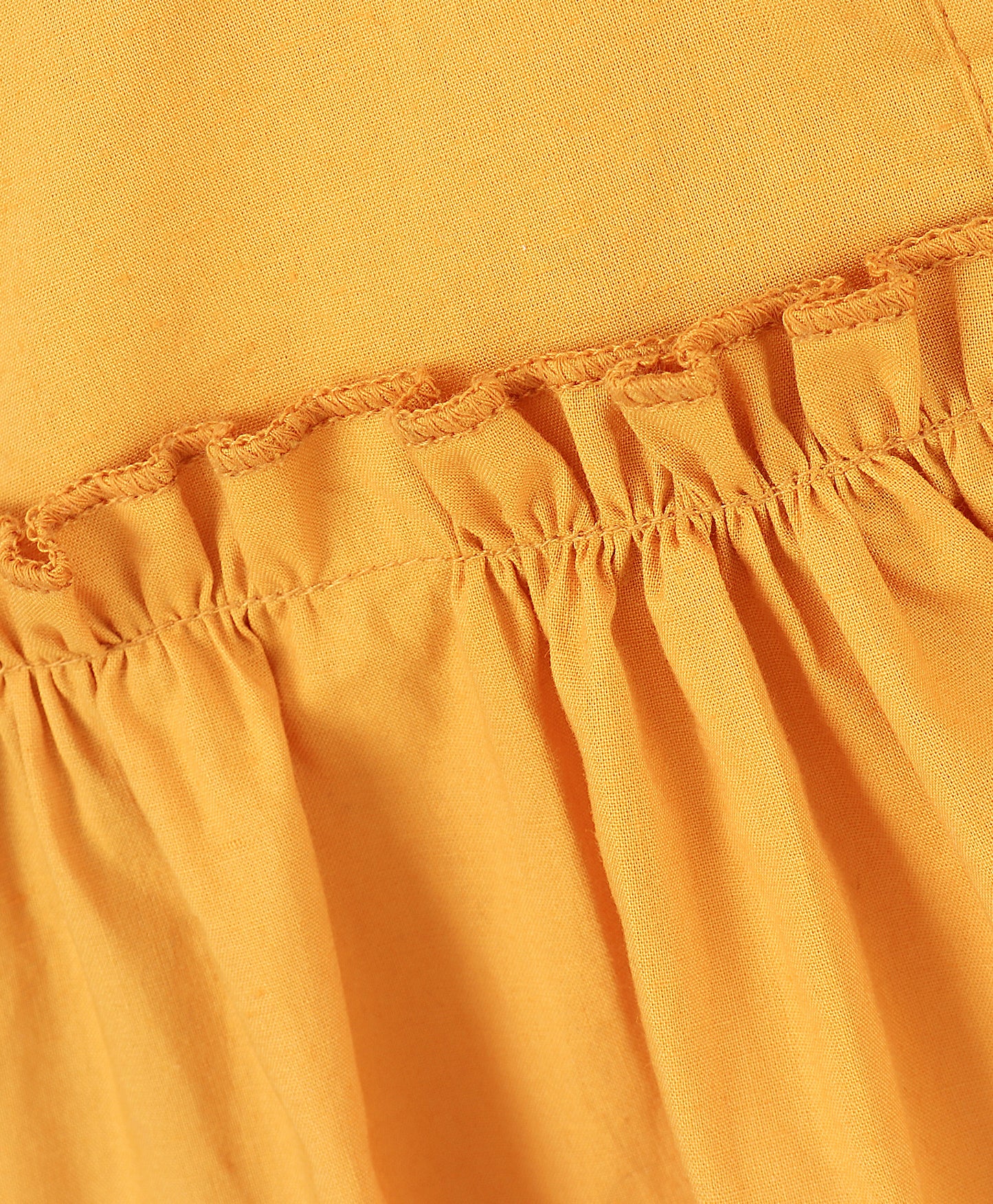 MUSTARD SOLID BUTTON DOWN FULL SLEEVES TOP