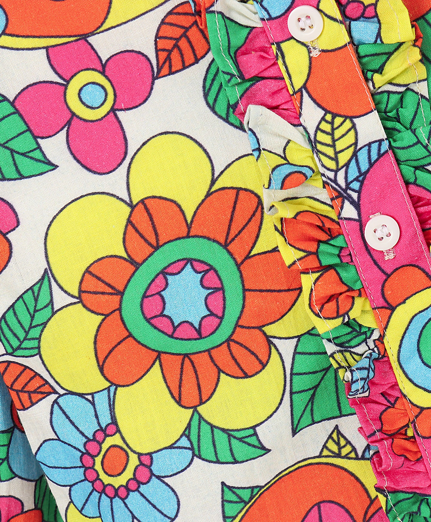 MULTI FLORAL BIG FLOWER PRINT FULL SLEEVE TOP
