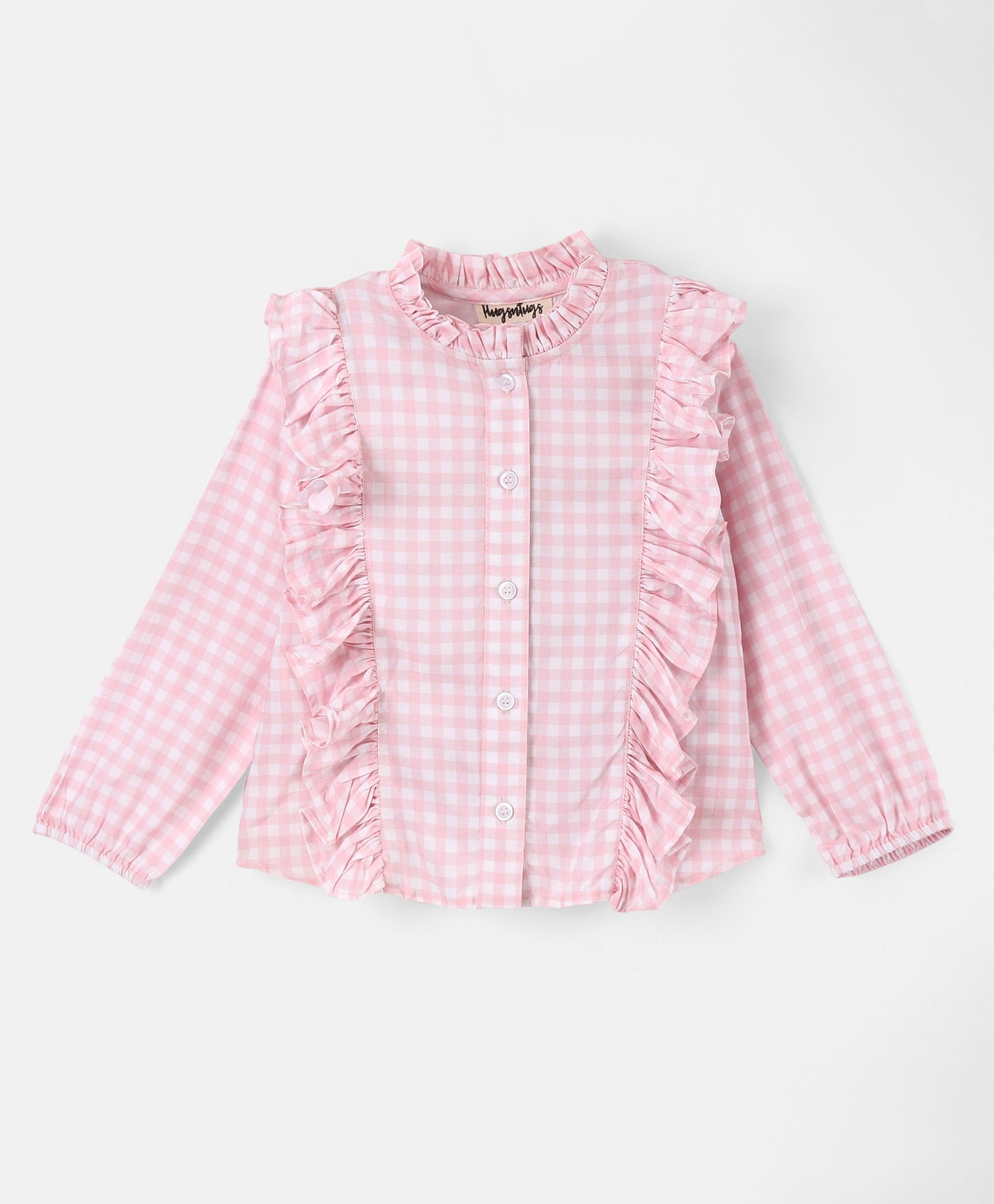 PINK CHECK PRINT BUTTON DOWN SHIRT
