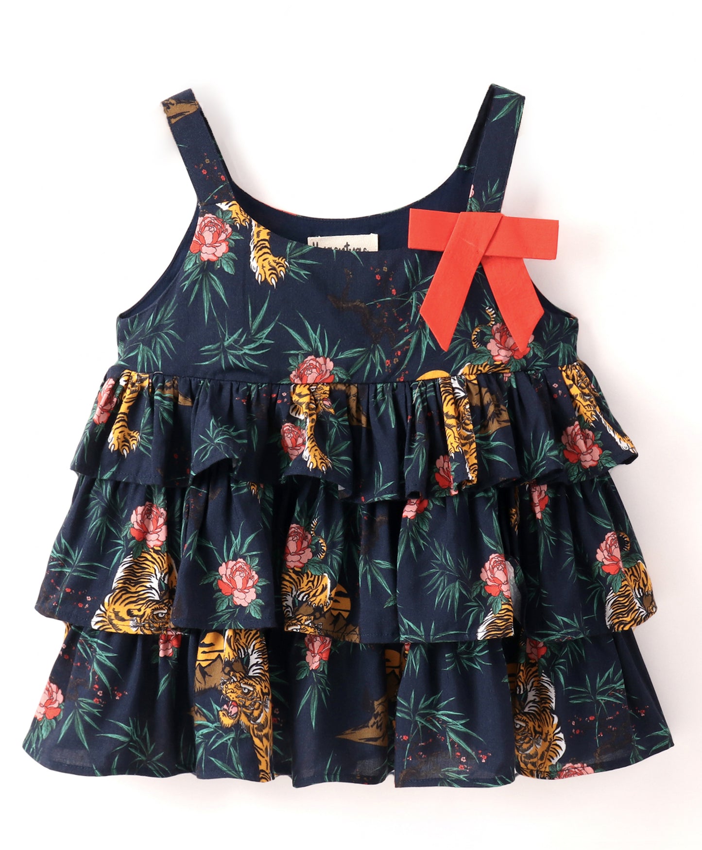 strappy top with jungle and tiger print