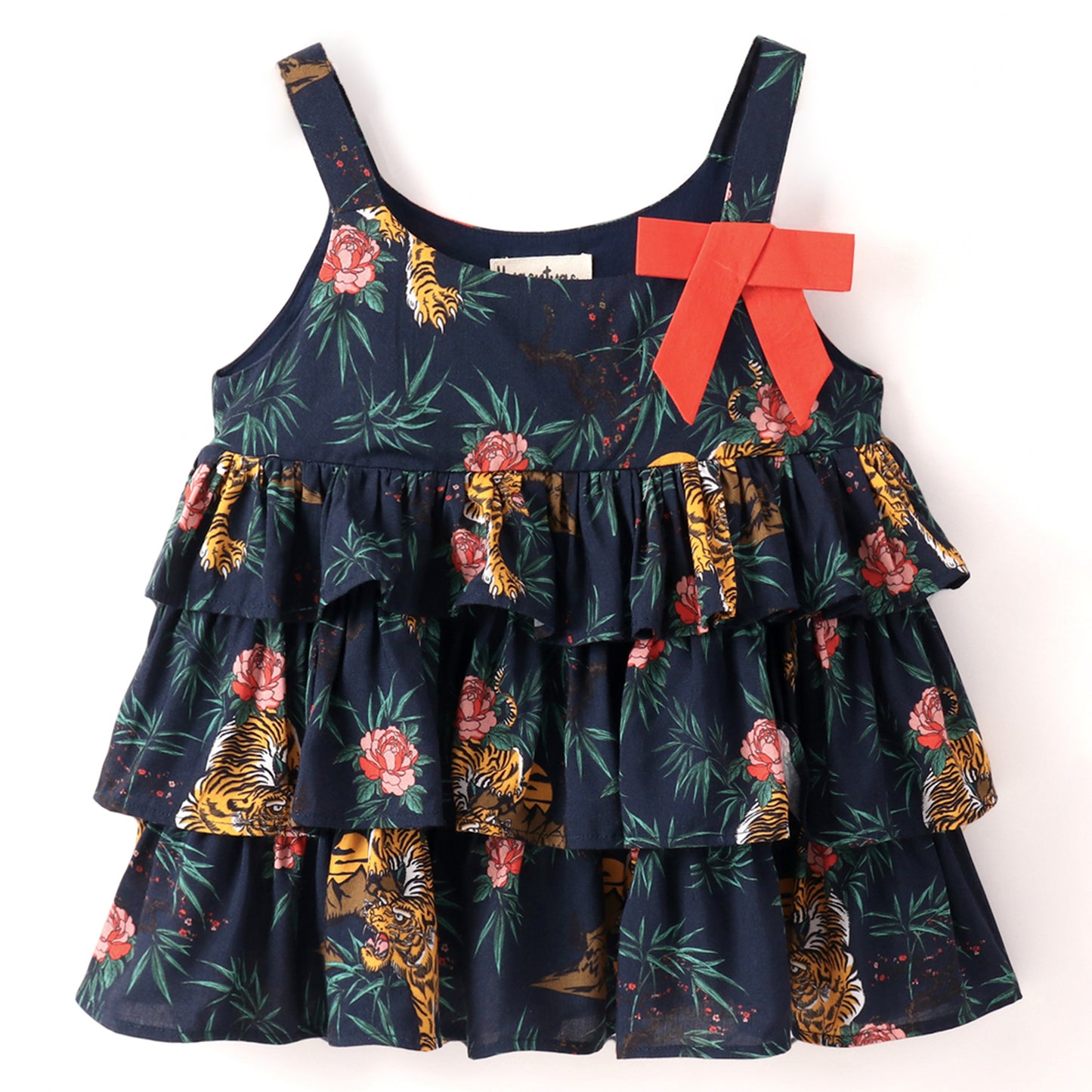 strappy top with jungle and tiger print