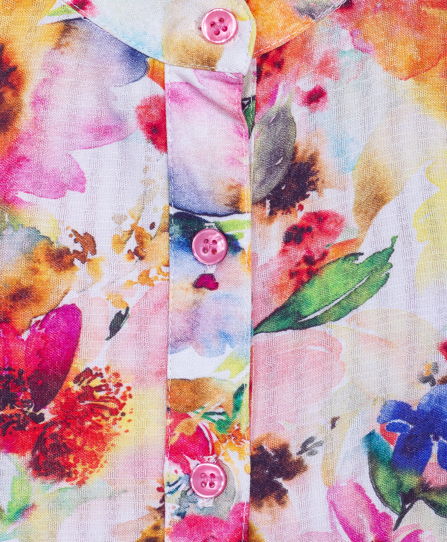 Water color effect floral print top