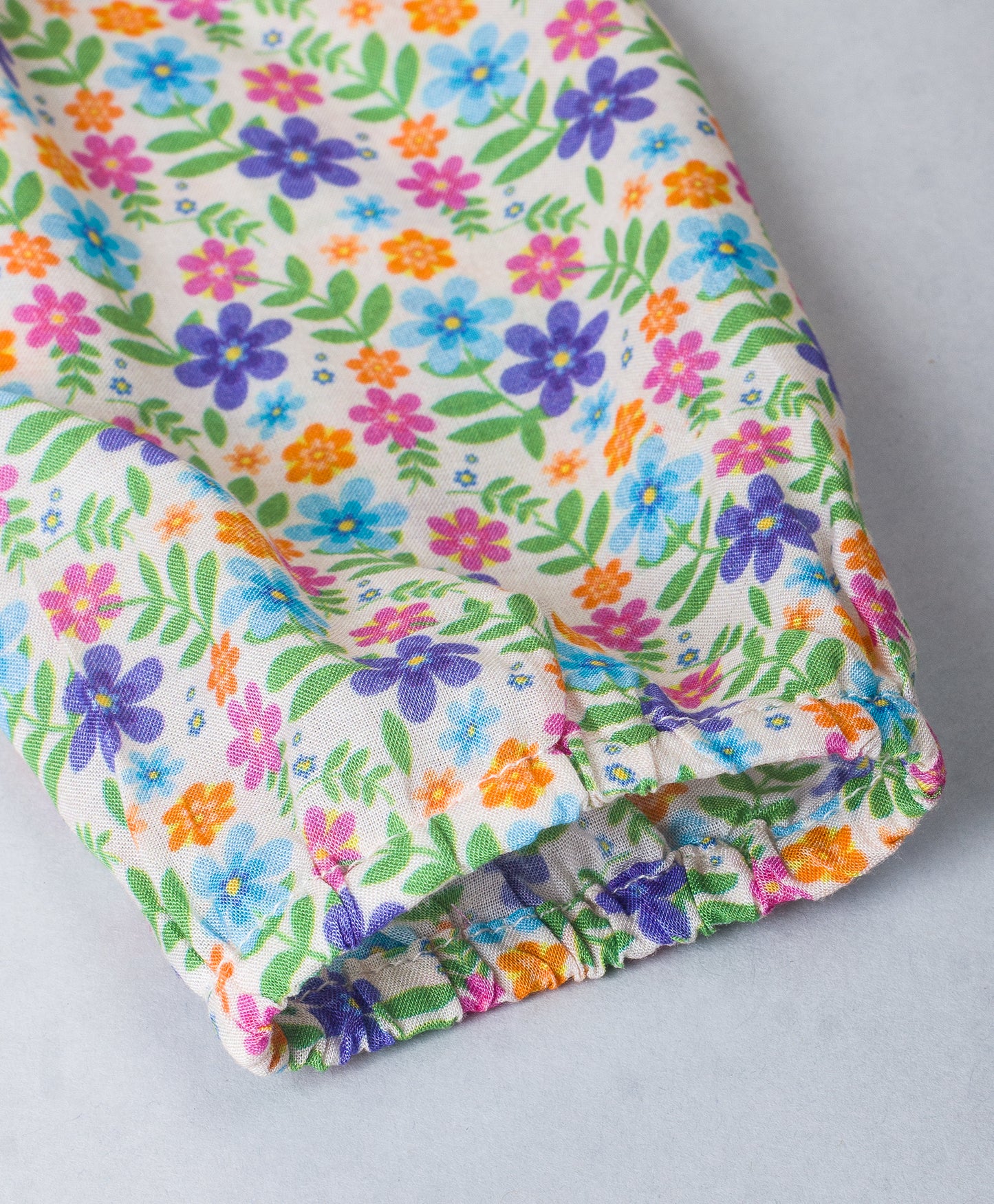 DITSY FLORAL MULTI COLOR PRINT TOP WITH FRILLS ON SHOULDER