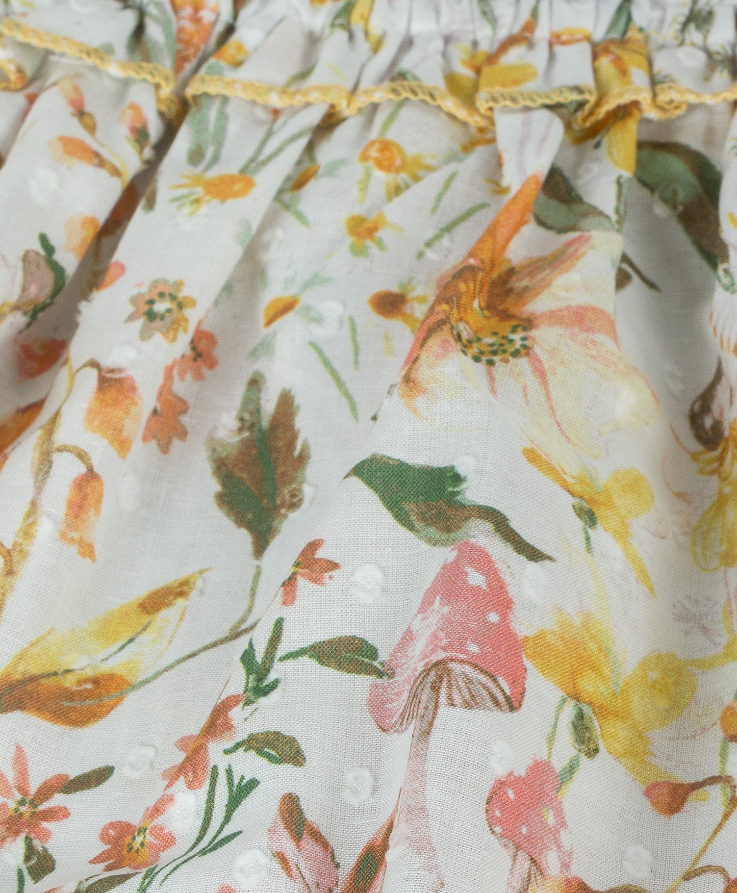 DAINTY FLORAL PRINT SWISS DOBBY TOP