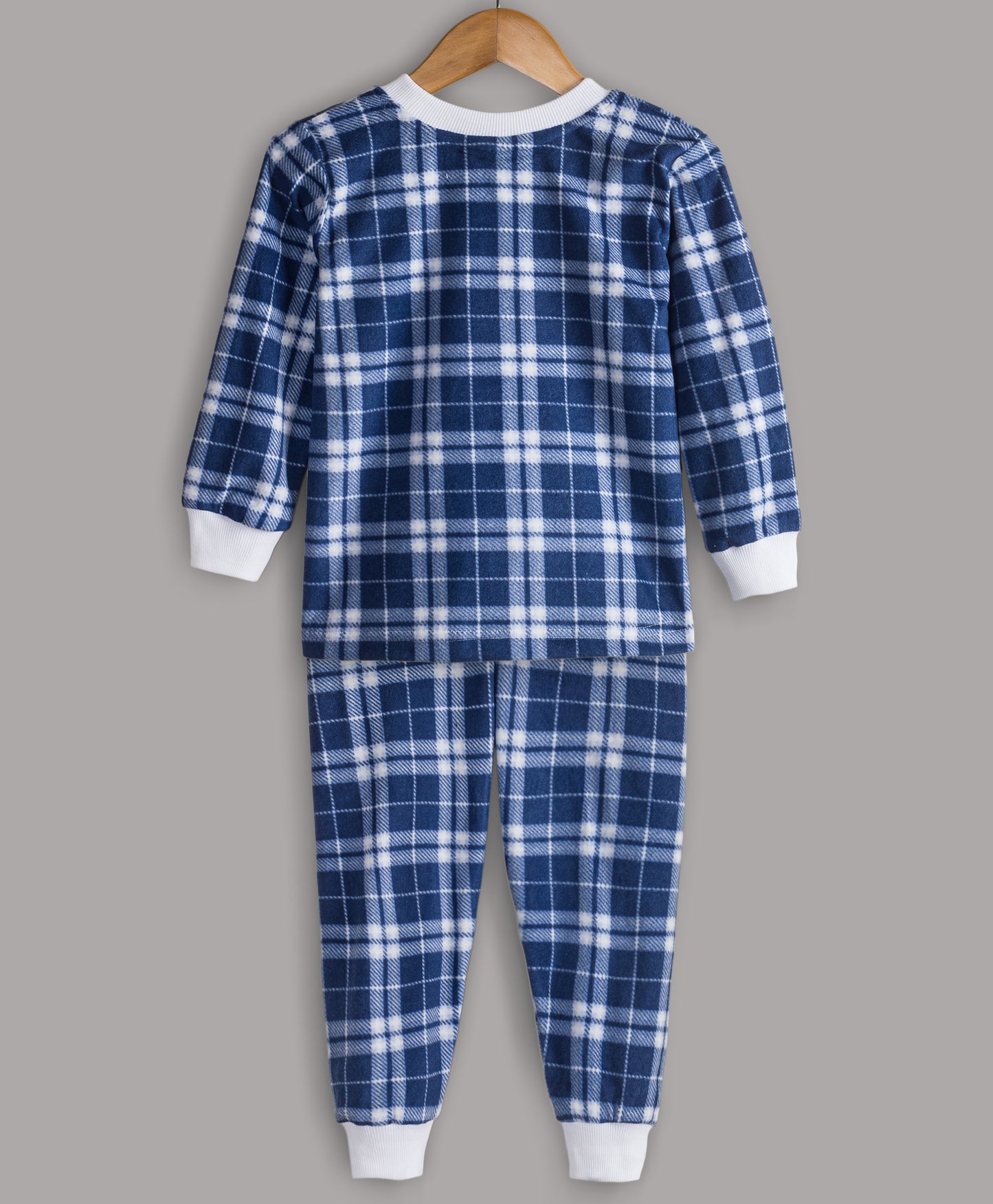 NAVY CHECK POLAR FLEECE TRACKSUIT