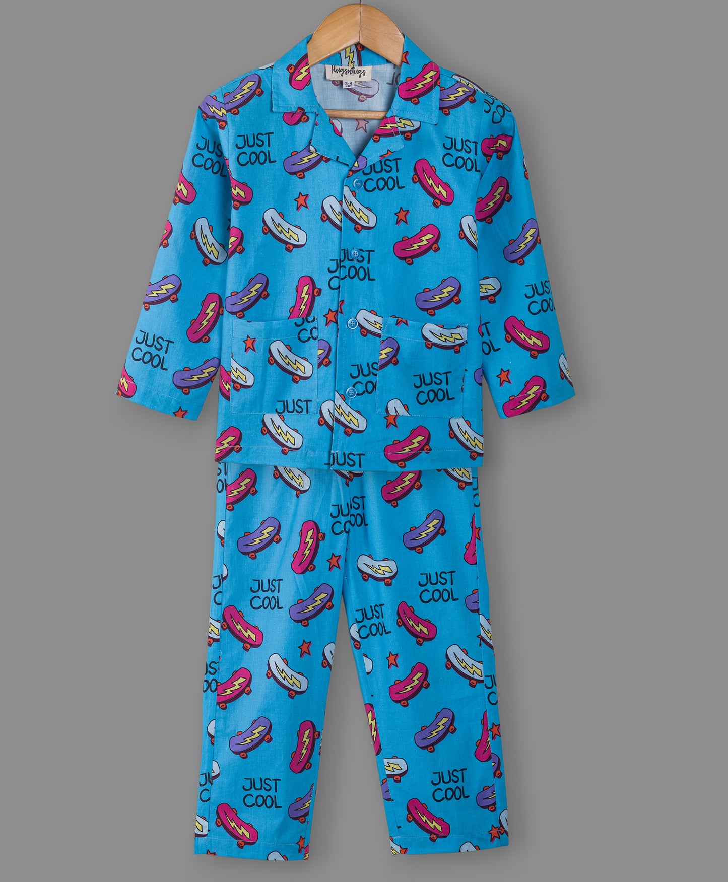 JUST COOL SKATEBOARD PRINT NIGHTSUIT