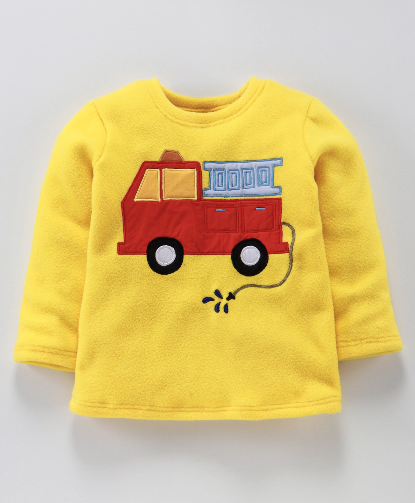 Yellow Fire Truck fleece set no