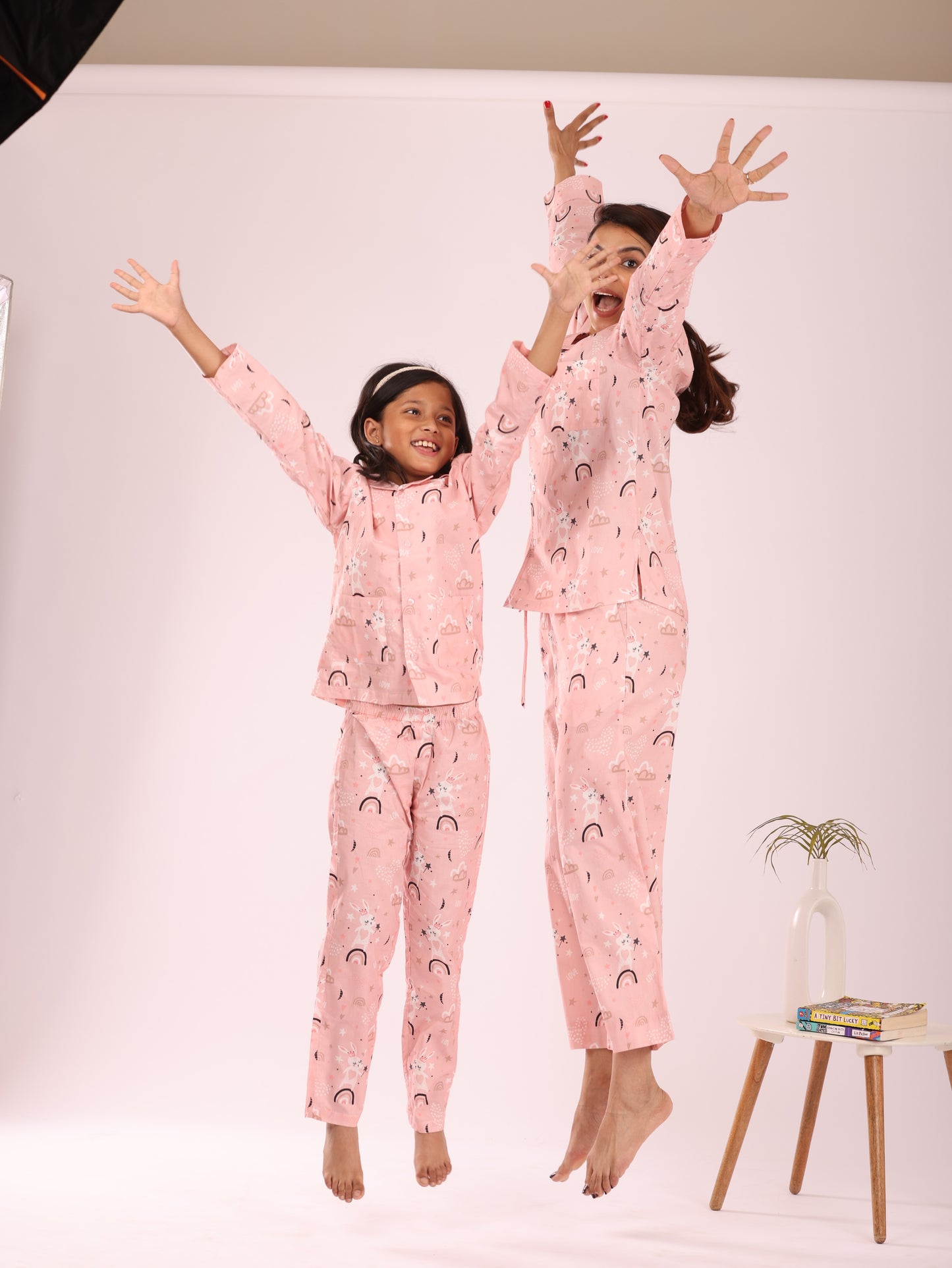 BUNNY AND RAINBOW PRINT NIGHTSUIT