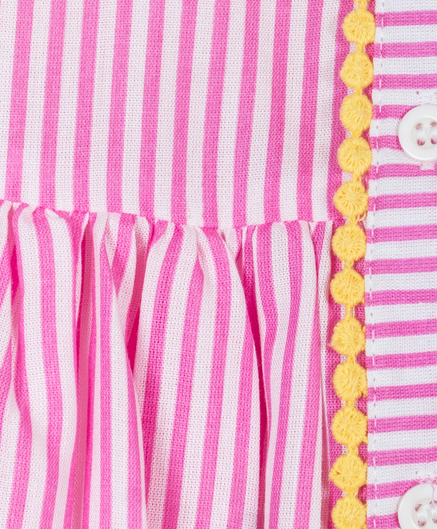 Stripe print dress with contrast collars