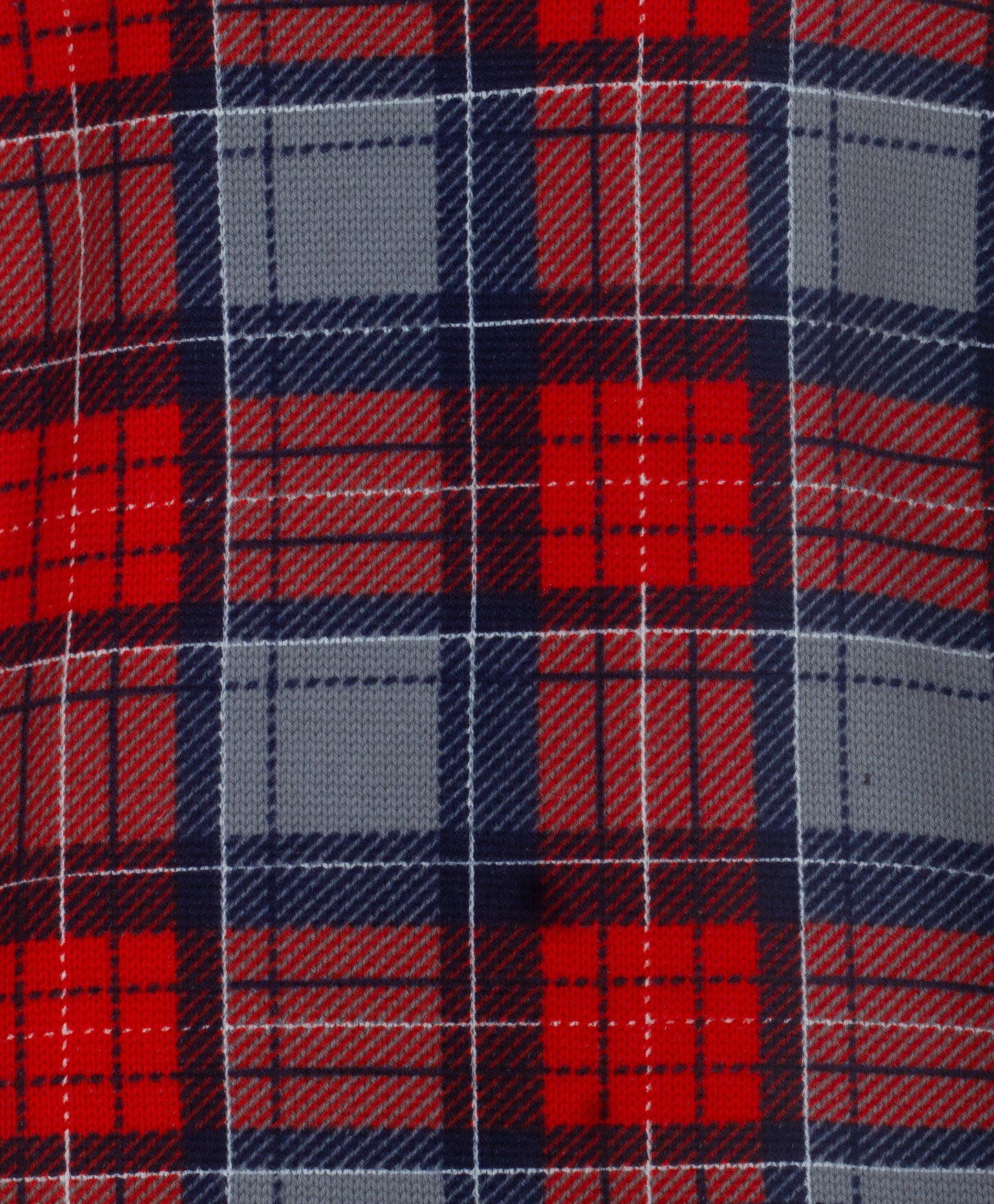 Navy and Red plaid print tracksuit