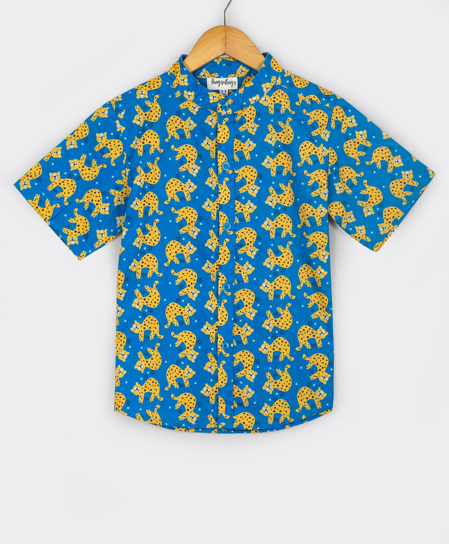 Royal Blue Leopard print shirt