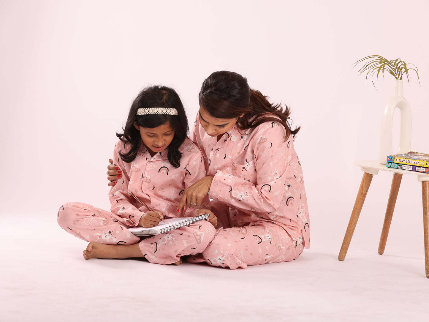 BUNNY AND RAINBOW PRINT NIGHTSUIT