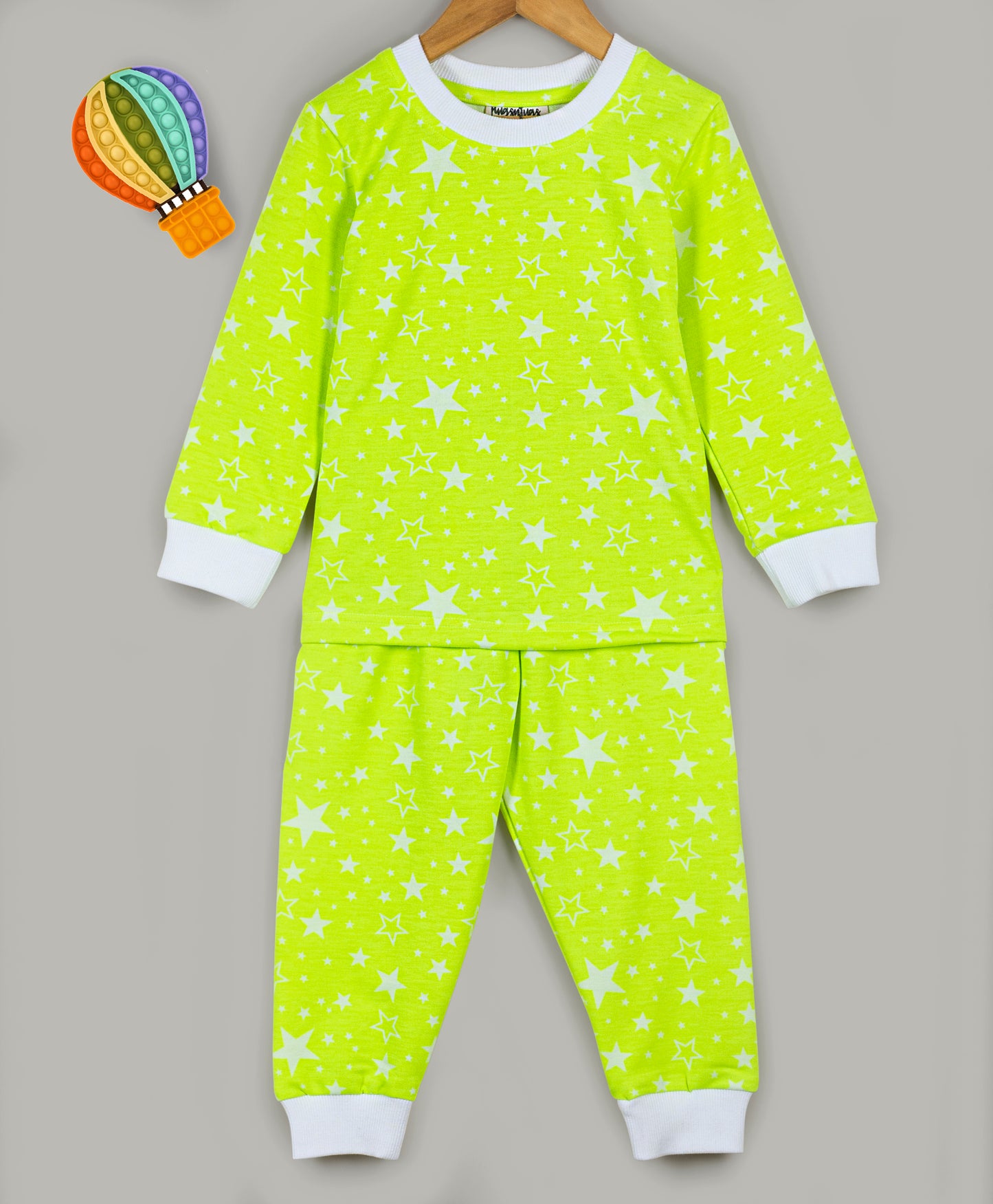 Neon star print tracksuit