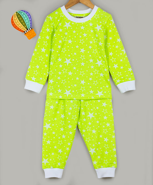Neon star print tracksuit