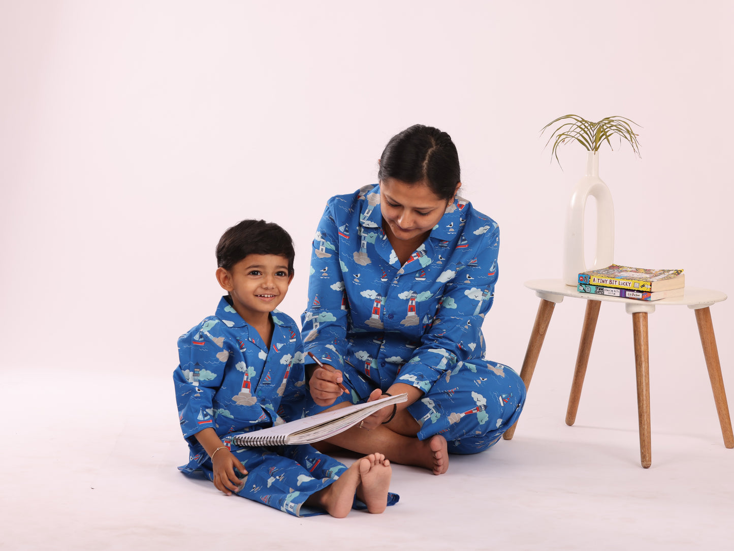 SHIP AND LIGHTHOUSE PRINT NIGHTSUIT