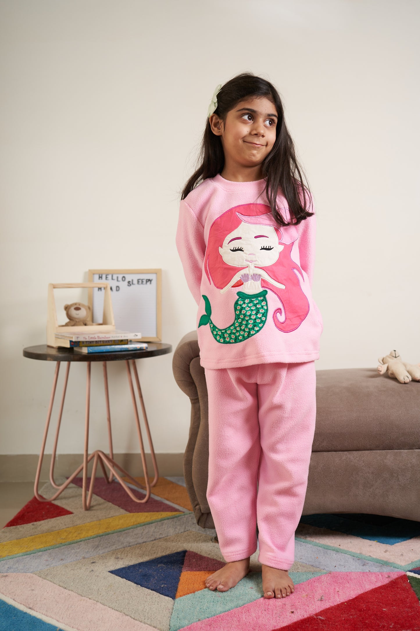 Mermaid patchwork fleece set