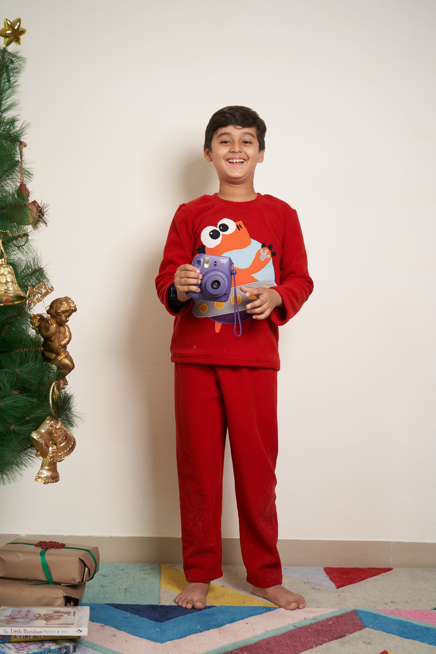 Dino patchwork fleece set