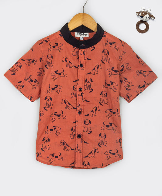 Boys shirt with dog print