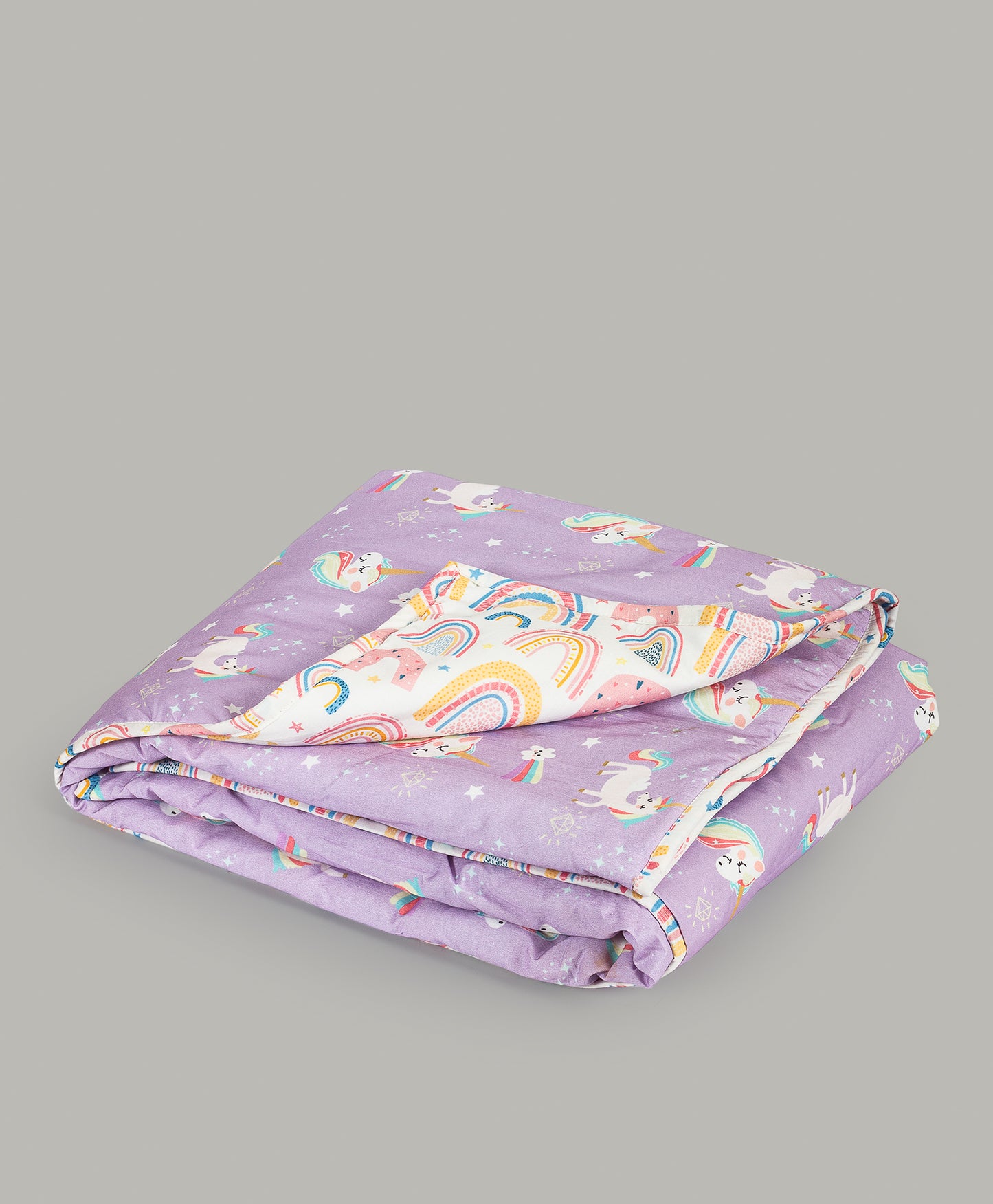 LILAC UNICORN PRINT COT SET
