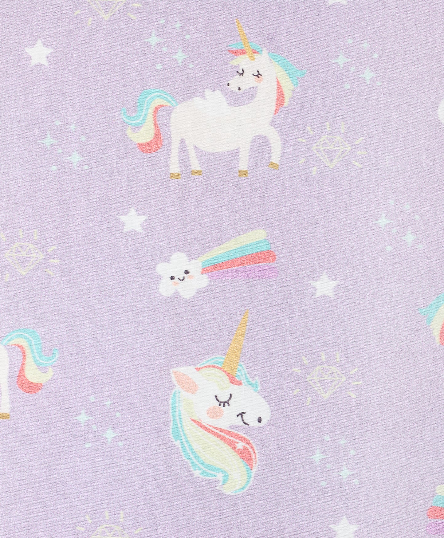 LILAC UNICORN PRINT COT SET