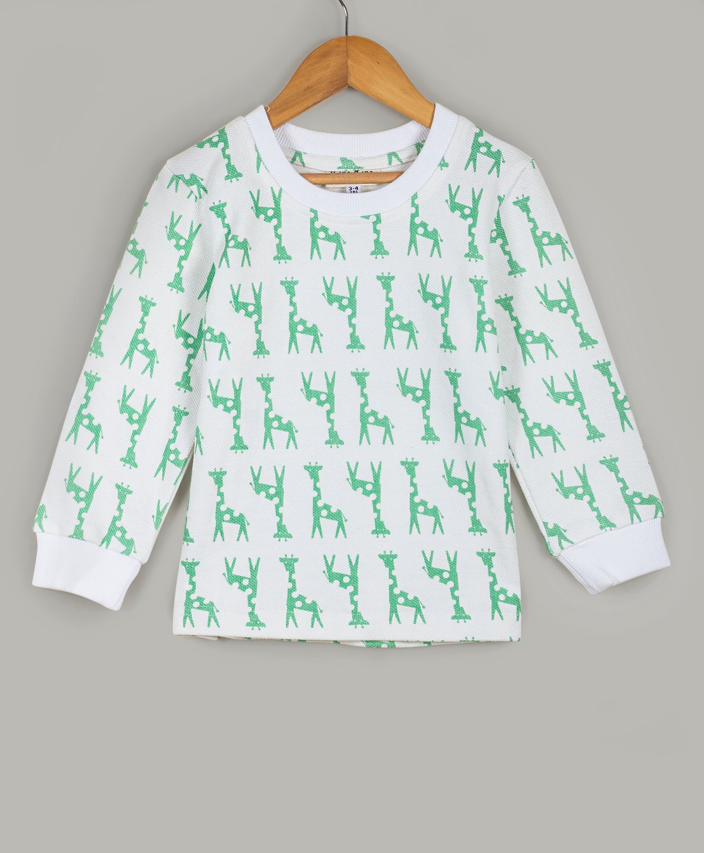 White and Green Giraffe print tracksuit