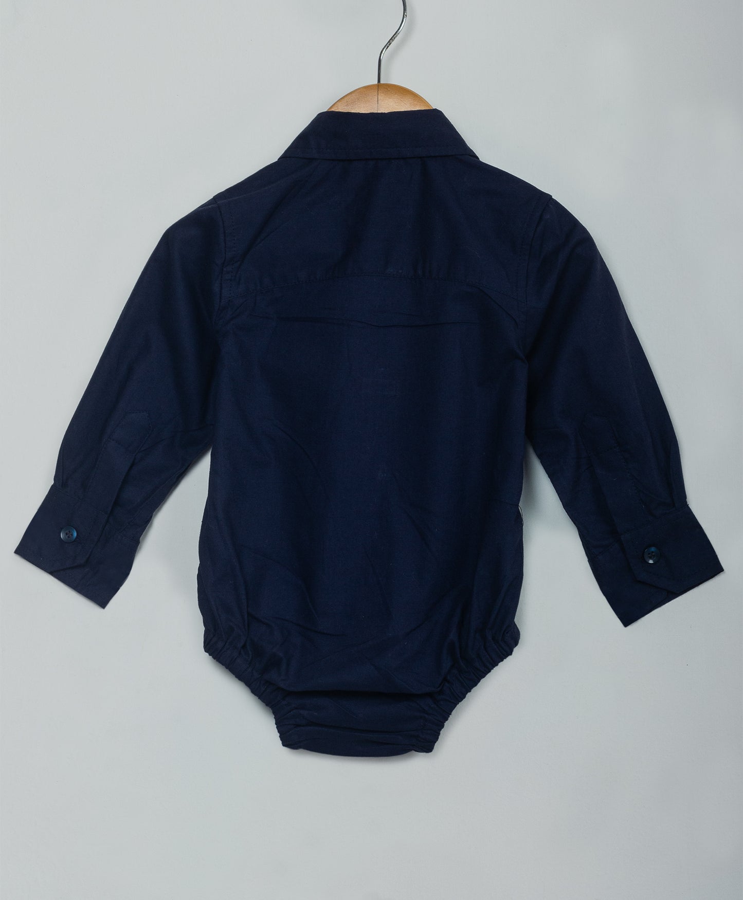 navy shirt onesie with tapes