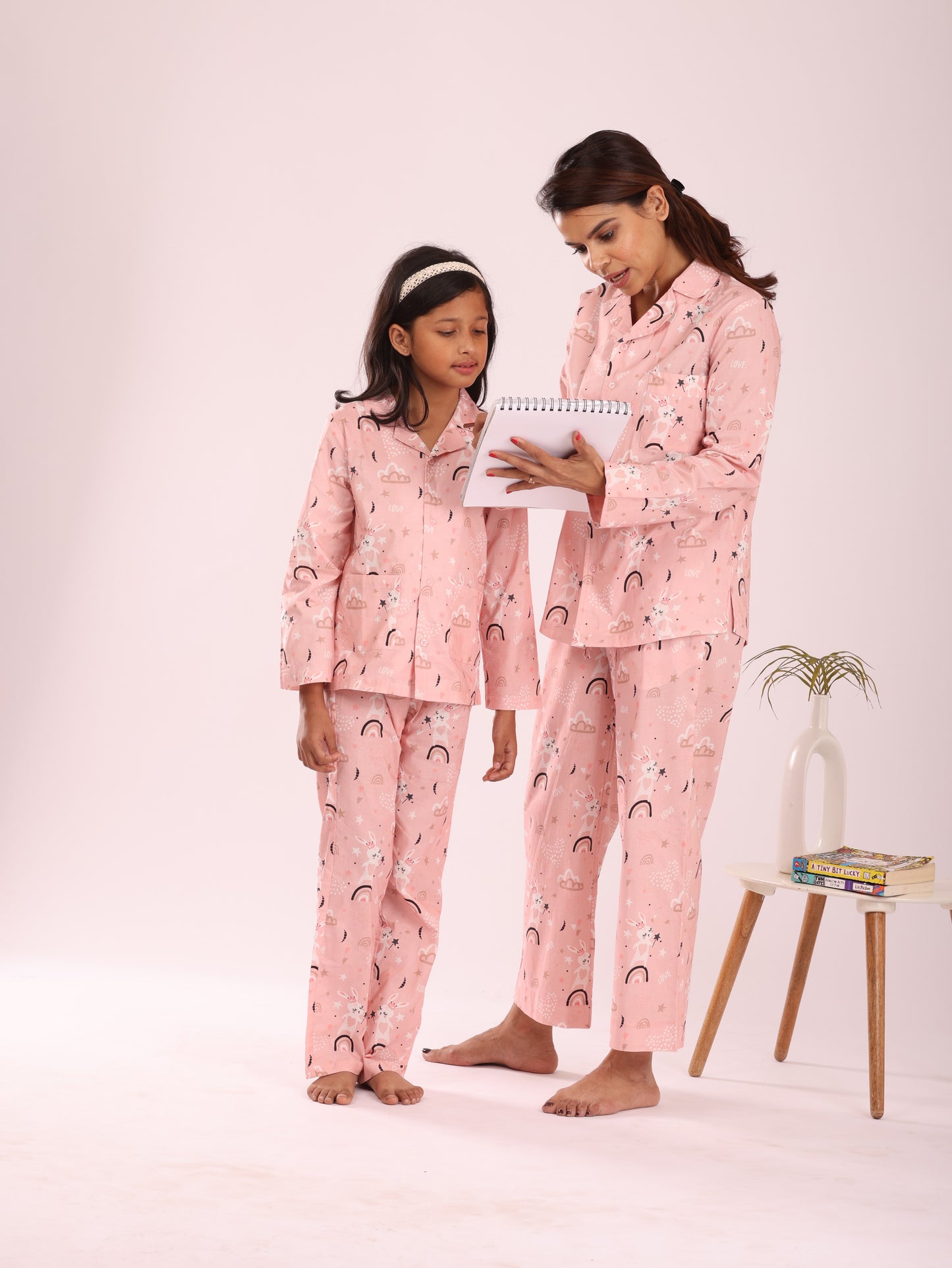 BUNNY AND RAINBOW PRINT NIGHTSUIT