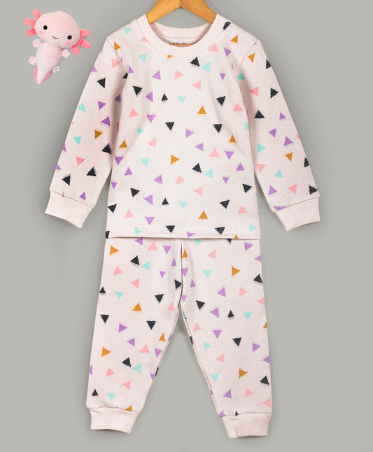 Multi triangle all over print tracksuit