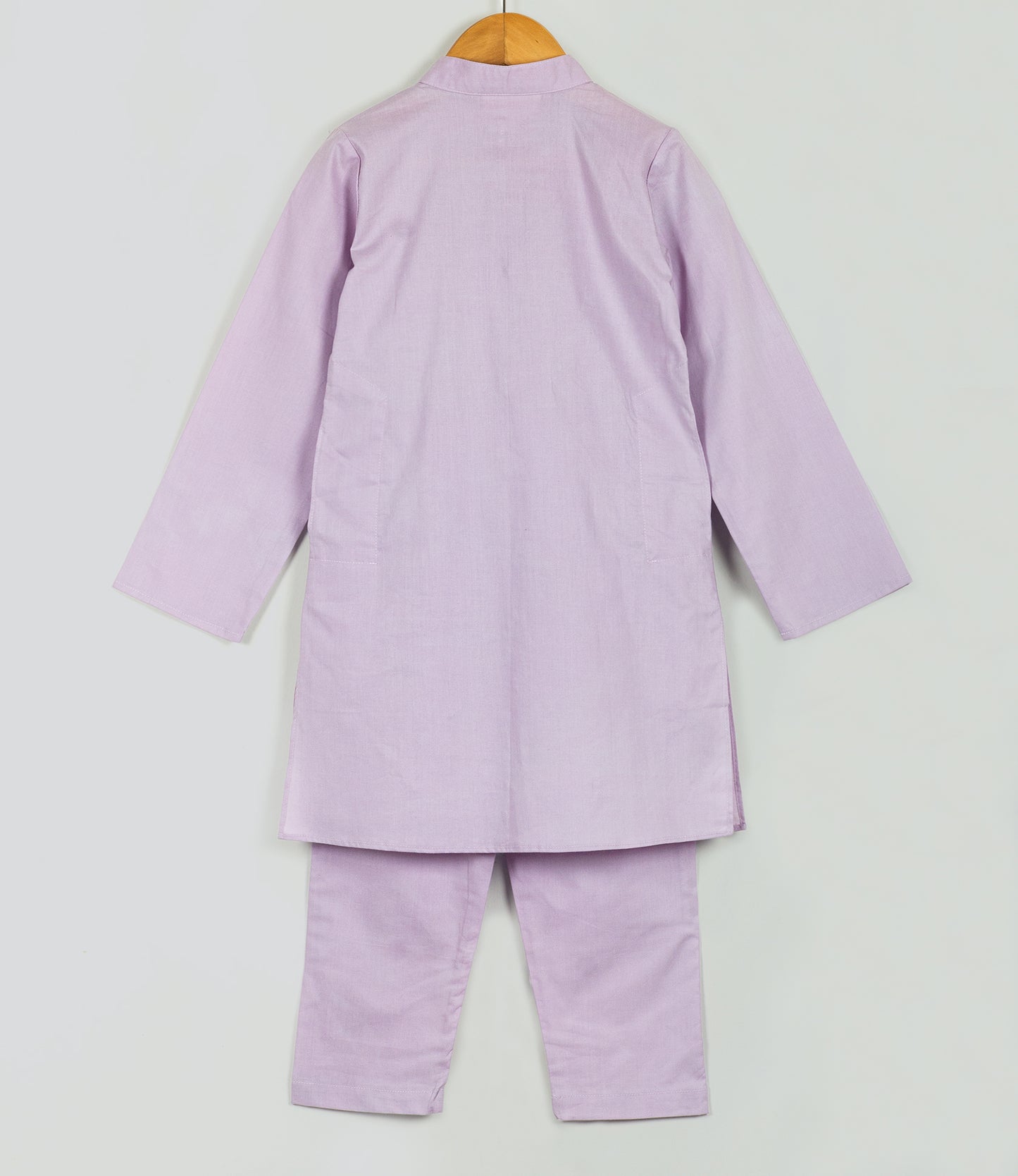 lilac kurta set with multi color embroidery