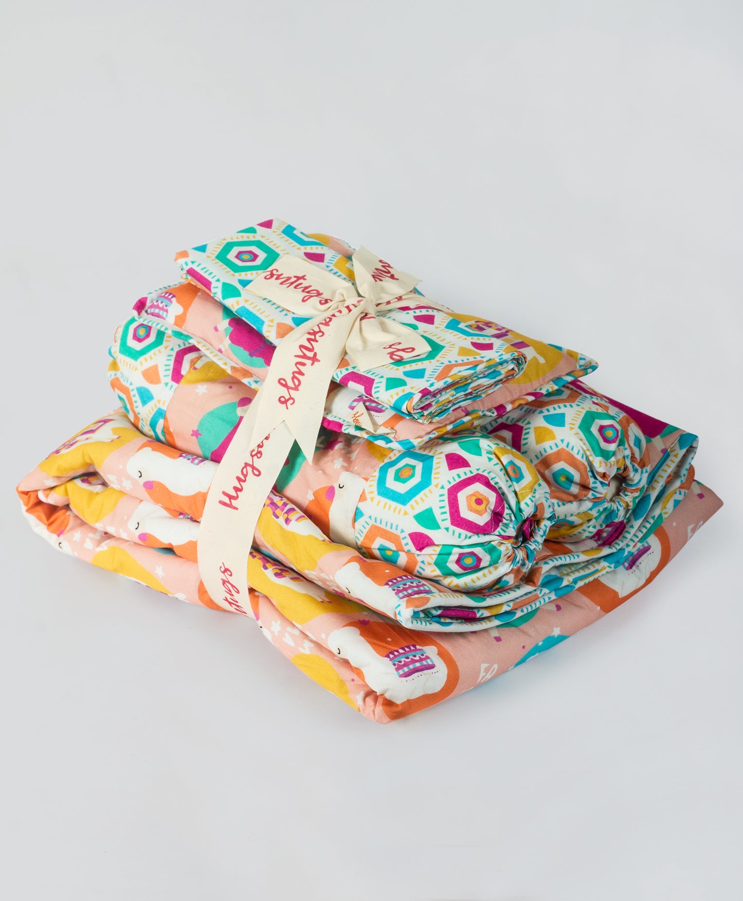 llama print cot set with multi geometric print side print