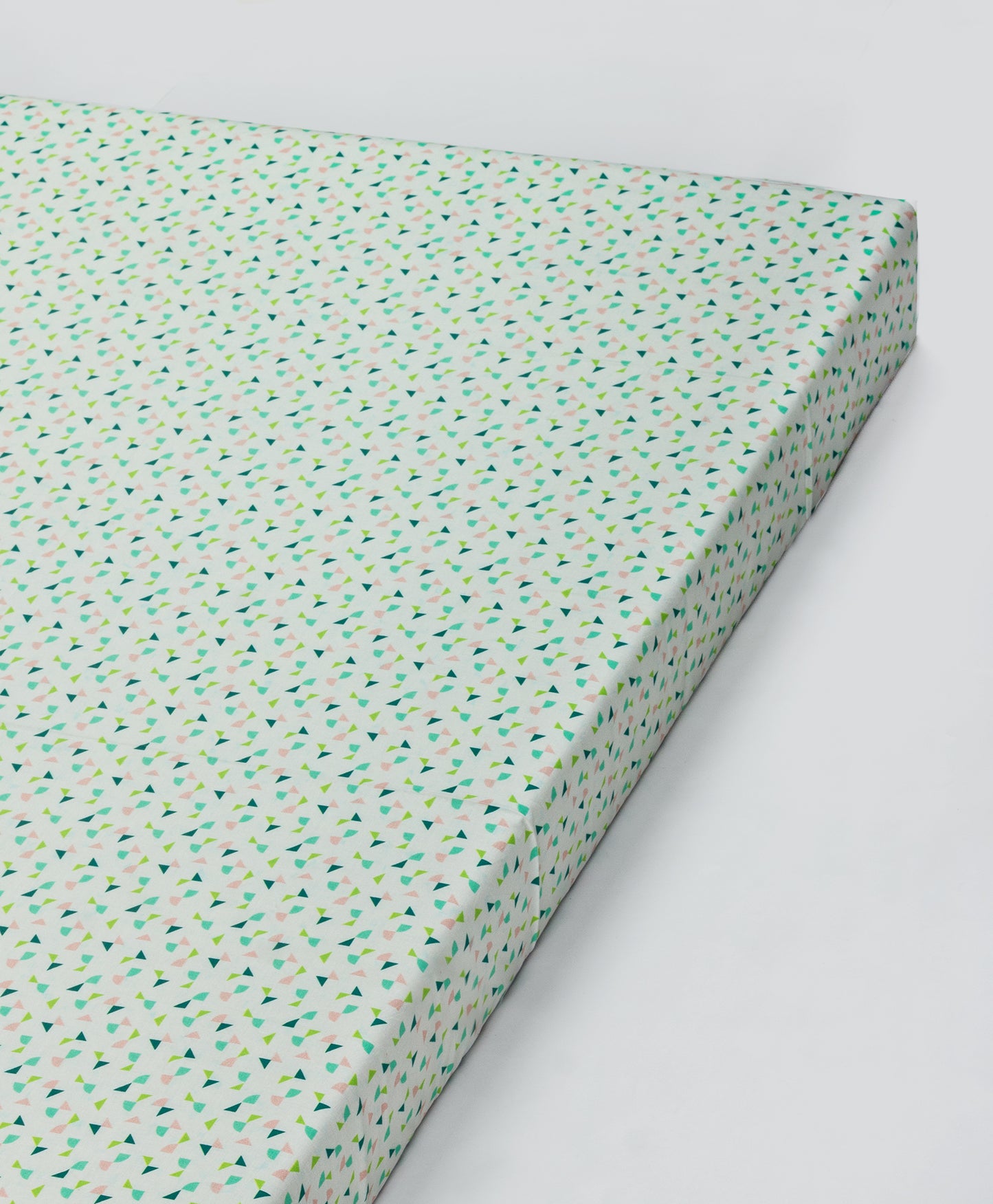 jungle print cot set with confetti print side print