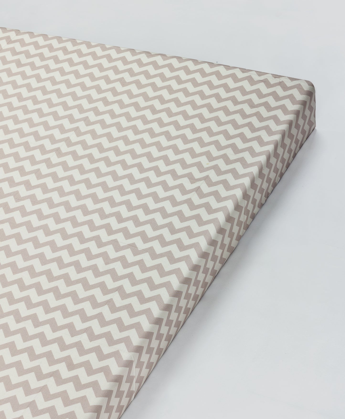 grey chevron print cot sheet